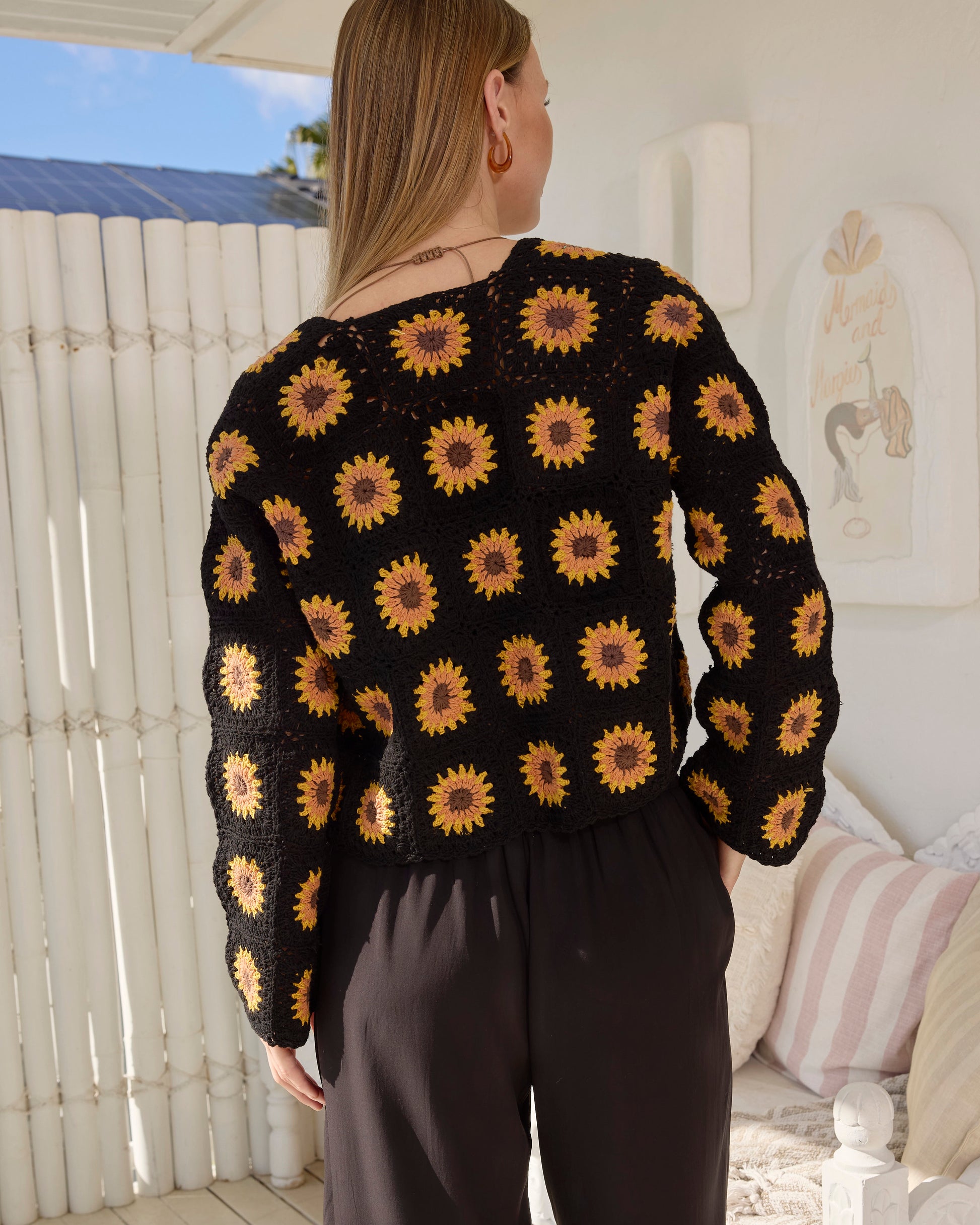 SUNFLOWER CARDIGAN BLACK