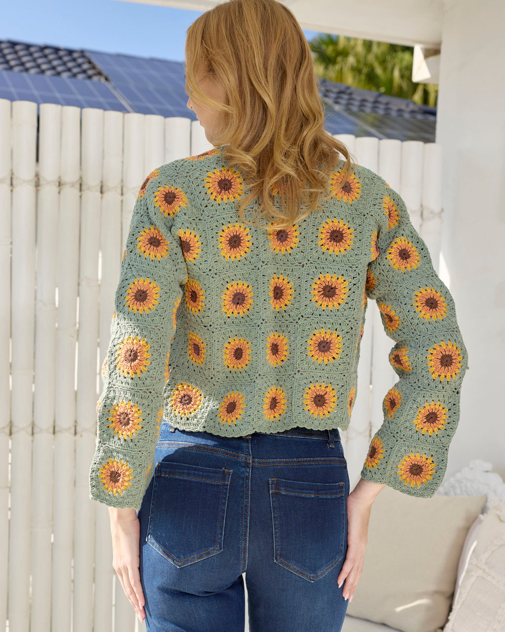 SUNFLOWER CARDIGAN SAGE