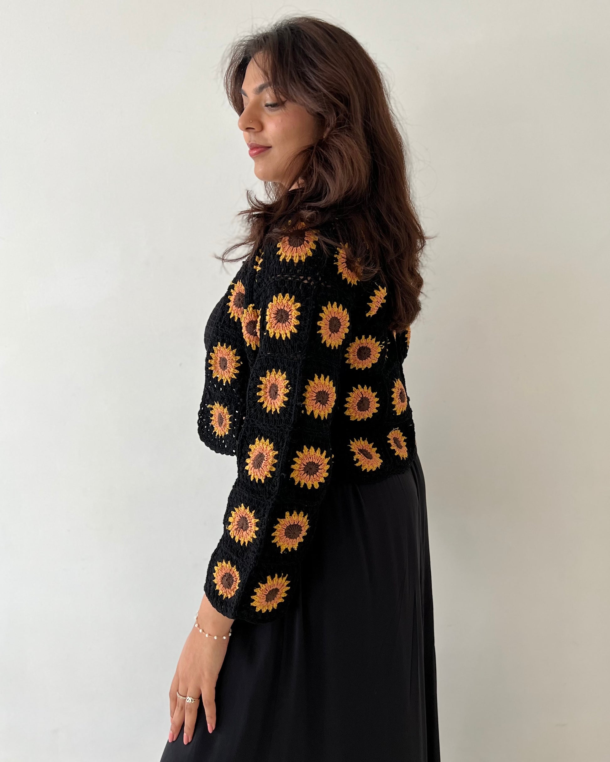 SUNFLOWER CARDIGAN BLACK
