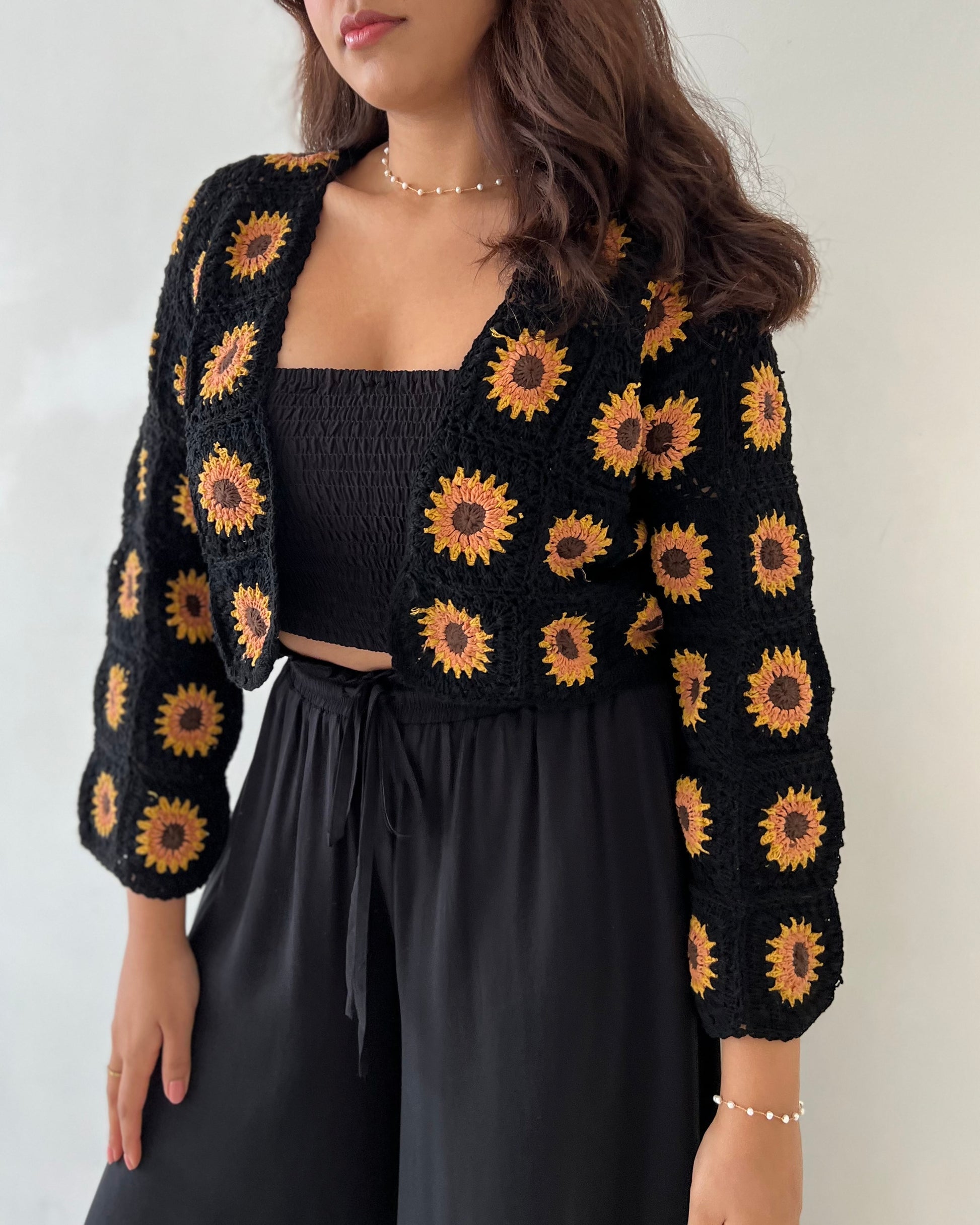 SUNFLOWER CARDIGAN BLACK
