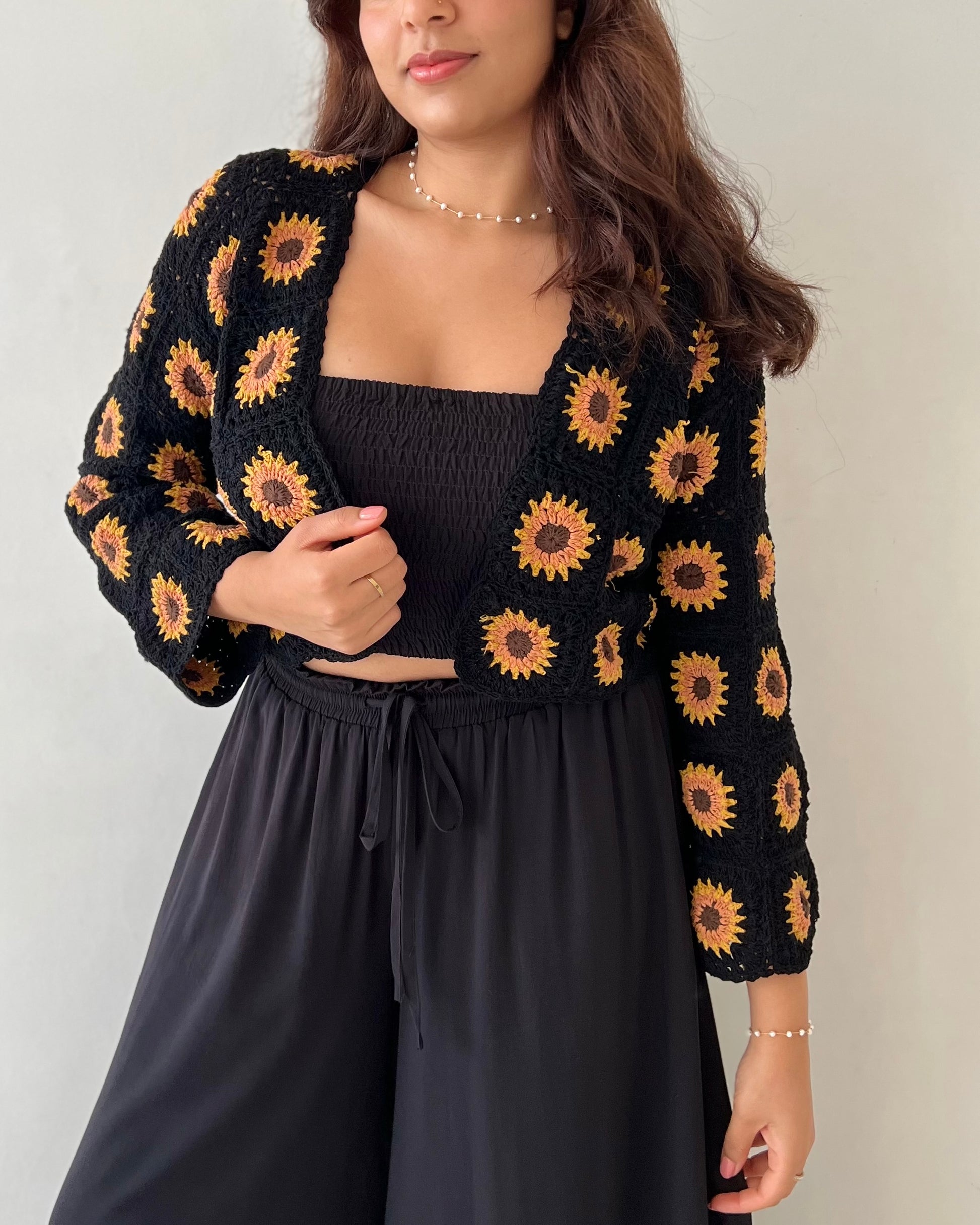 SUNFLOWER CARDIGAN BLACK