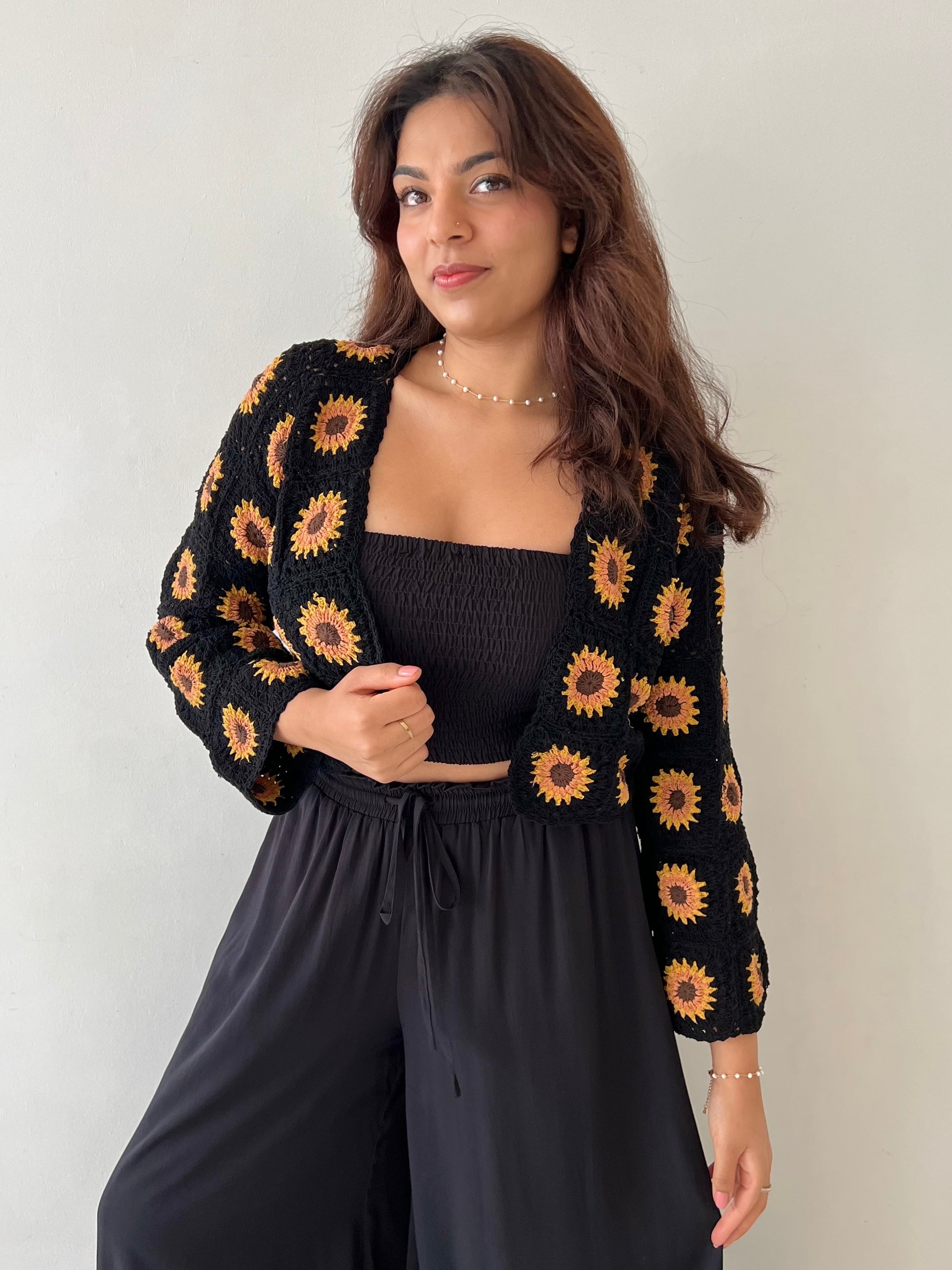 SUNFLOWER CARDIGAN BLACK