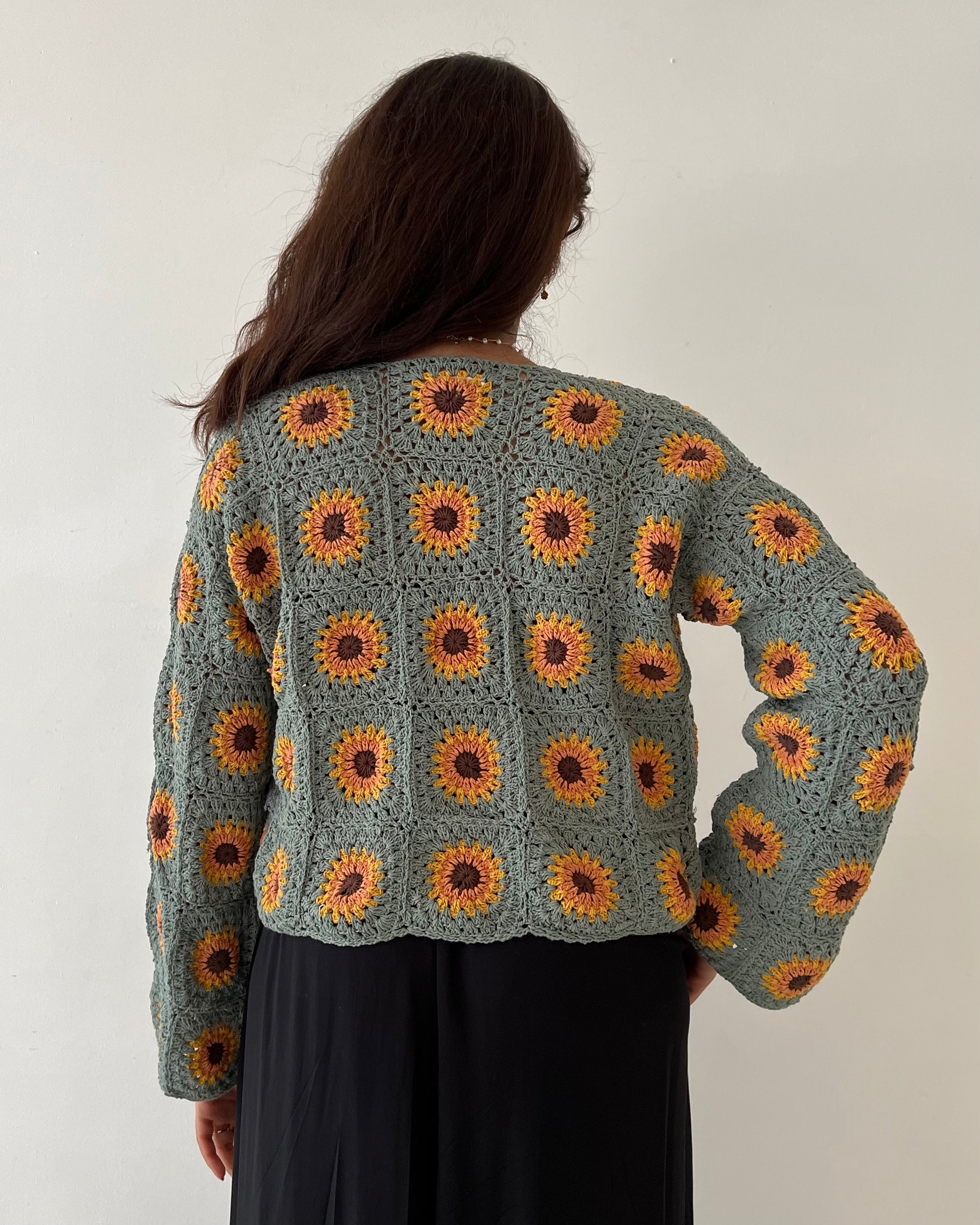 SUNFLOWER CARDIGAN SAGE