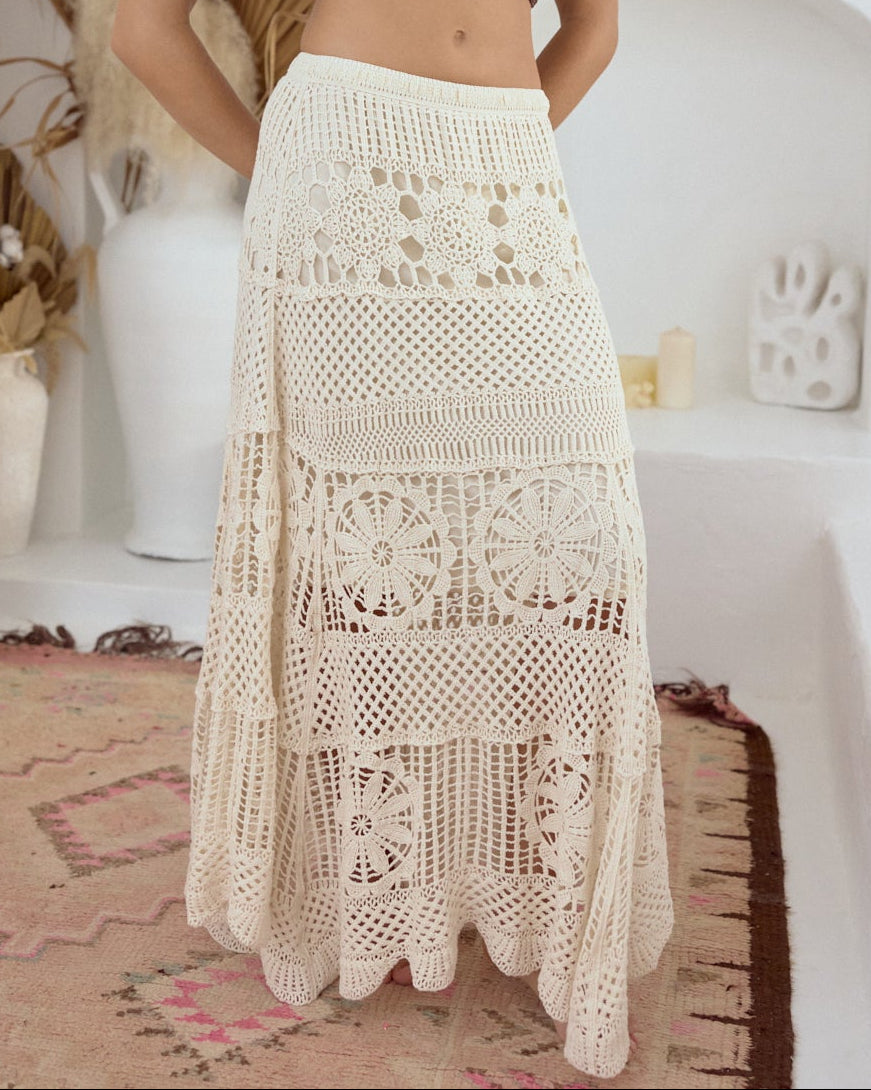 NOVA MAXI SKIRT VINTAGE CREAM