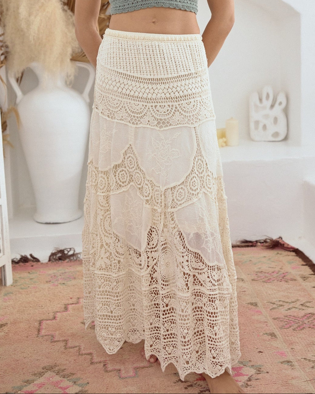 MADI MAXI SKIRT VINTAGE CREAM