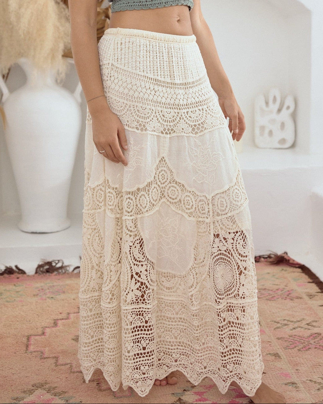 MADI MAXI SKIRT VINTAGE CREAM