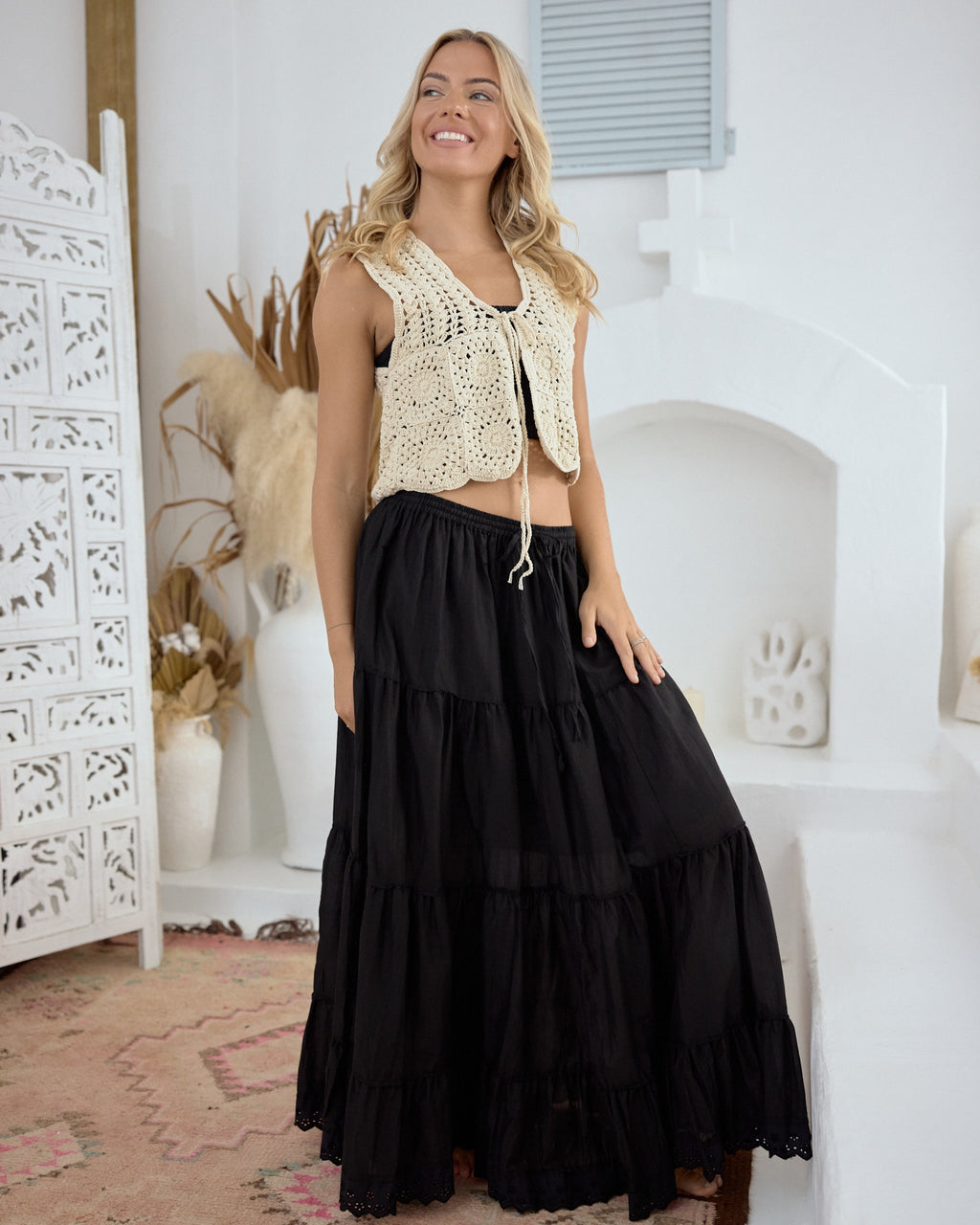 BELLA MAXI SKIRT BLACK