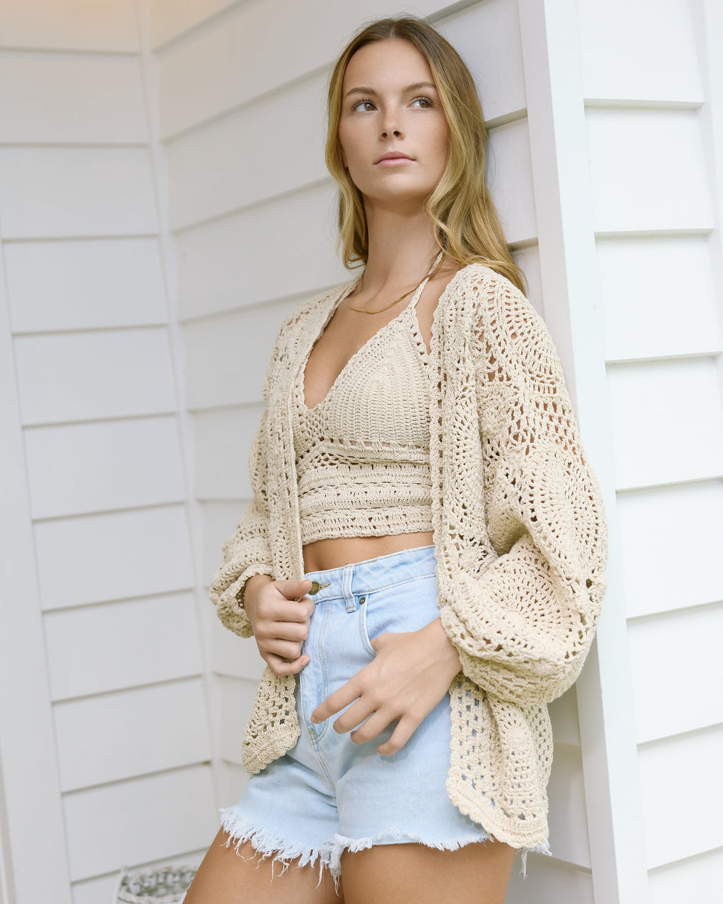 KYRA CARDIGAN VINTAGE CREAM