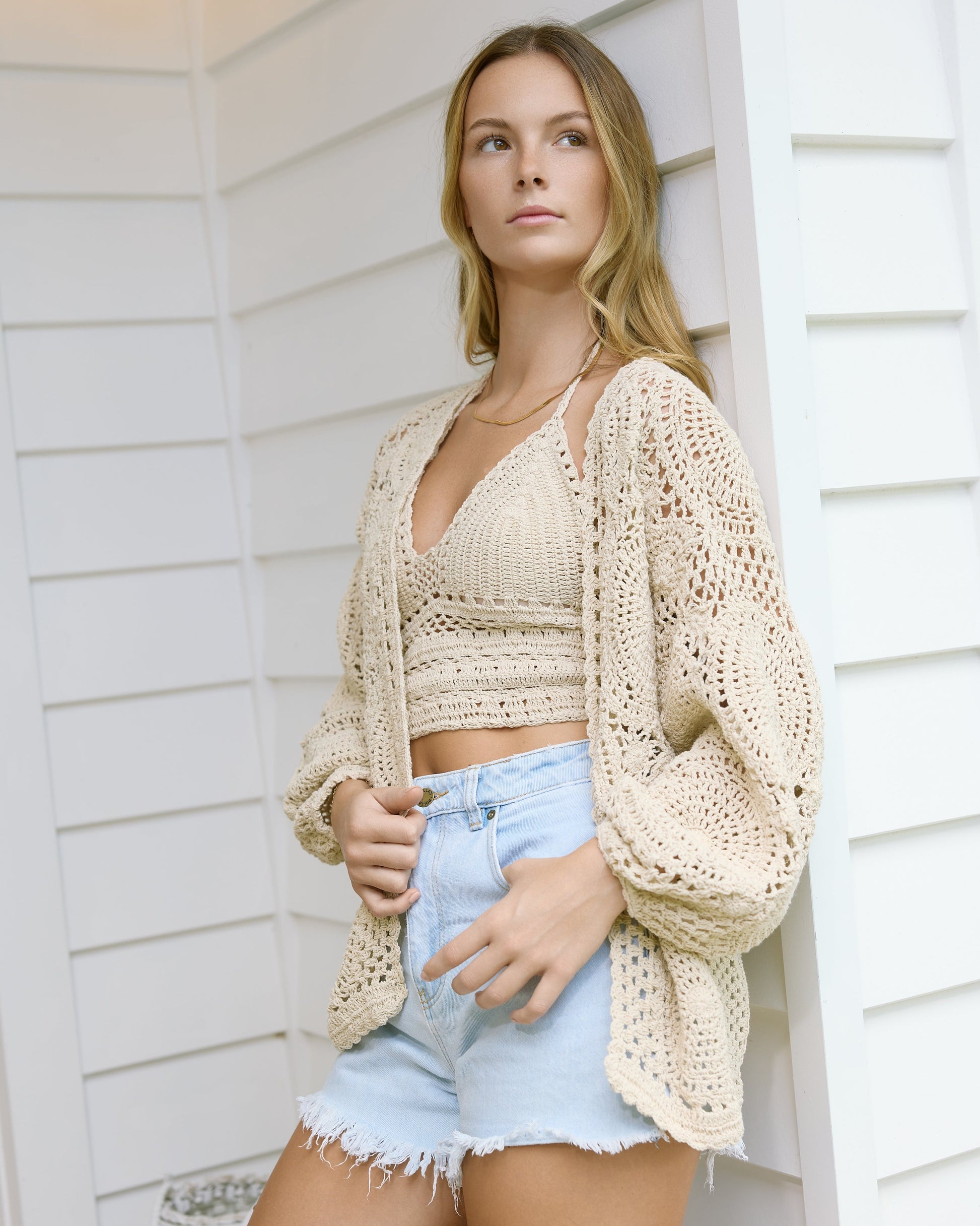 KYRA CARDIGAN VINTAGE CREAM