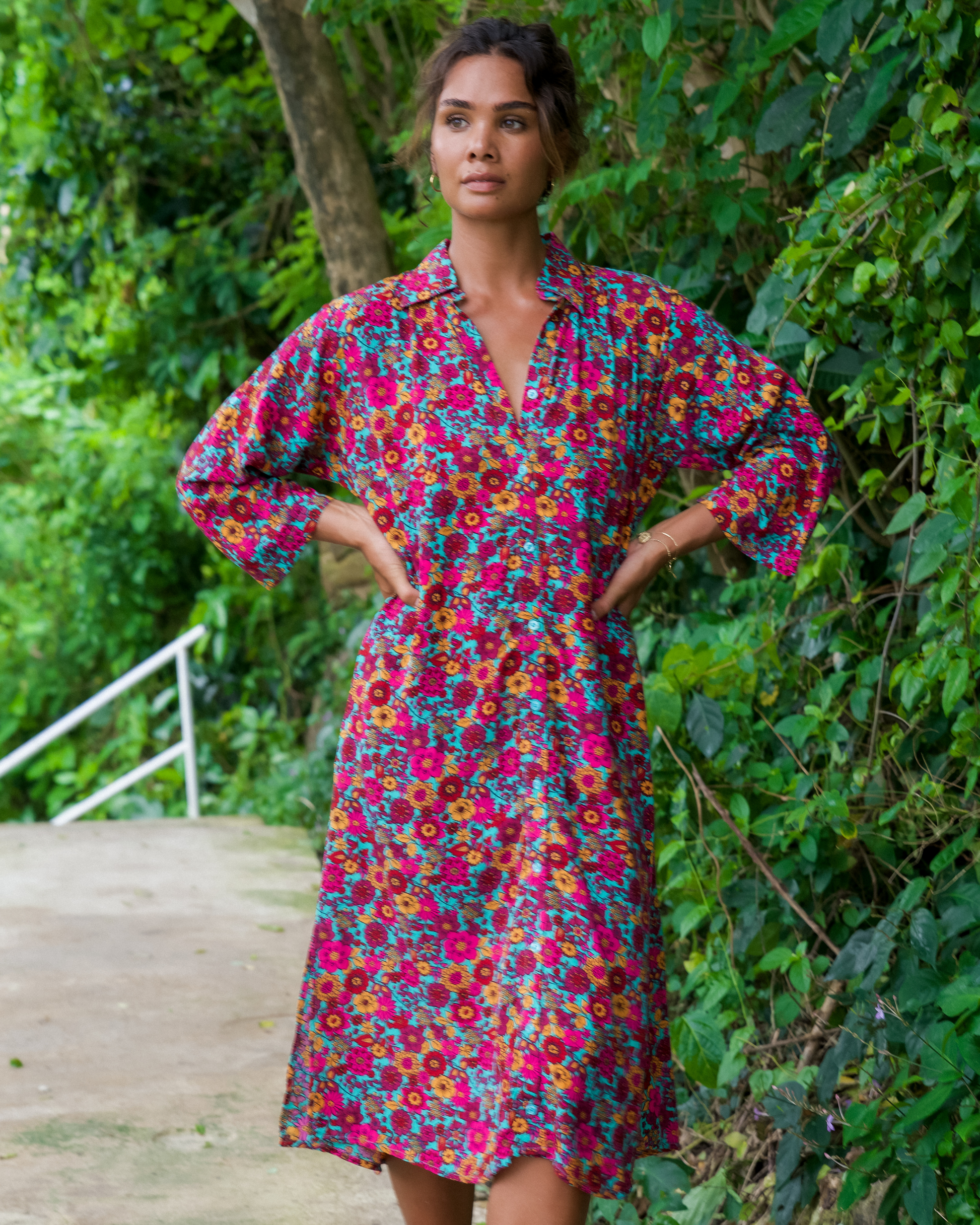 RETREAT MIDI DRESS WILDFLOWER