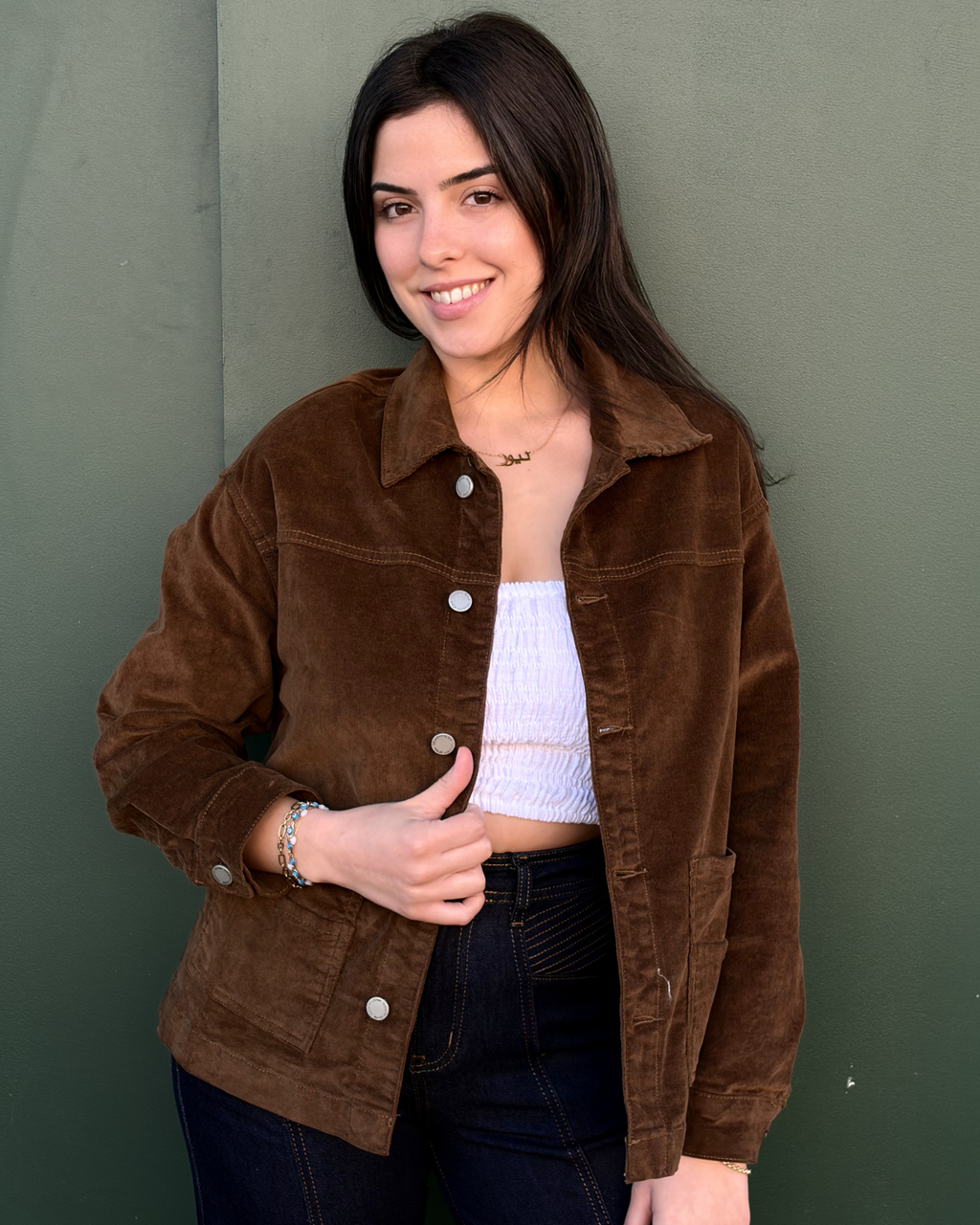 ROAM FREE BOX CORD JACKET CHOCOLATE