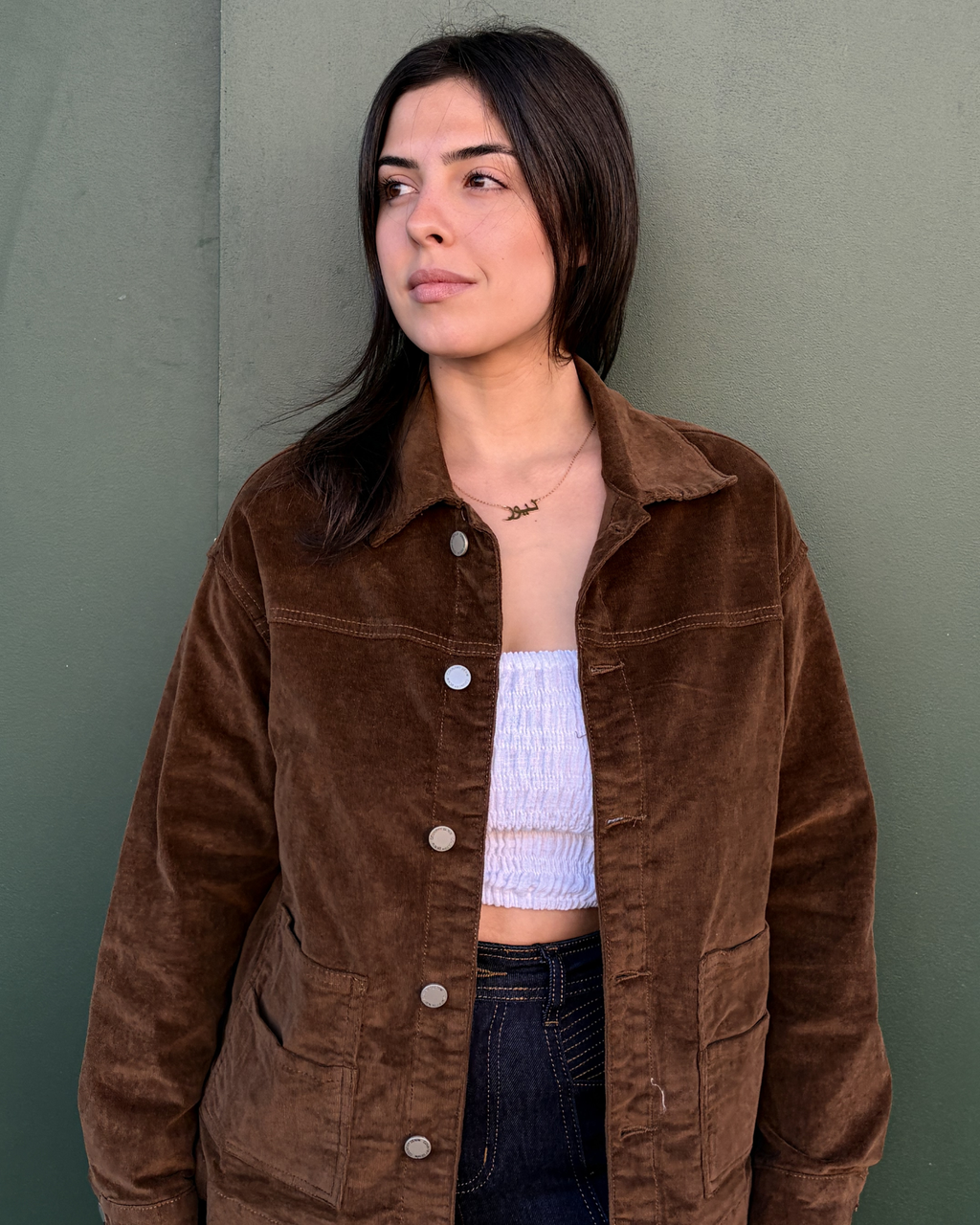 ROAM FREE BOX CORD JACKET CHOCOLATE