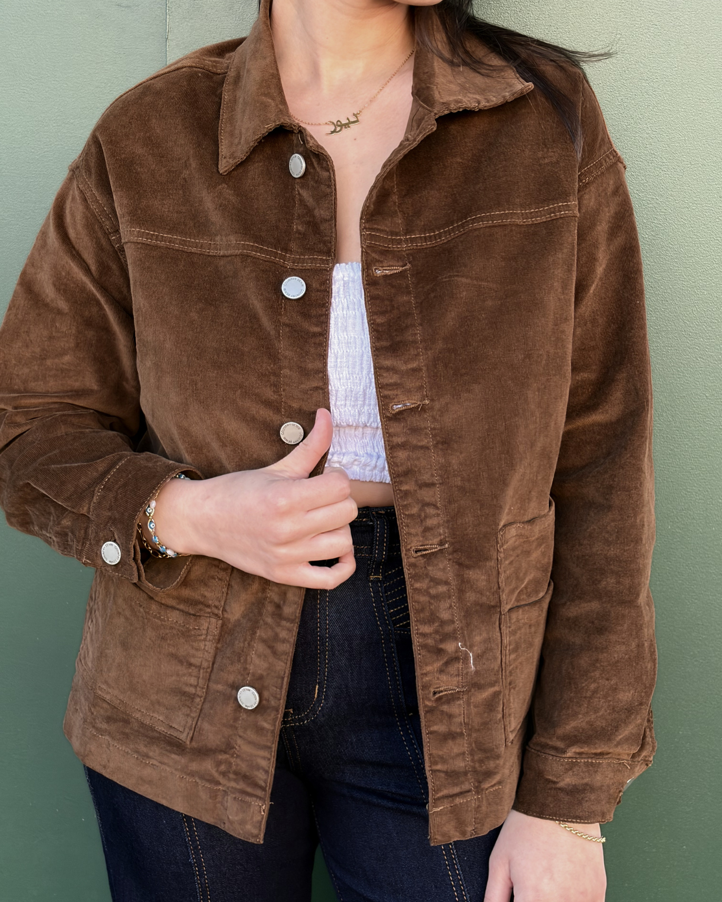 ROAM FREE BOX CORD JACKET CHOCOLATE