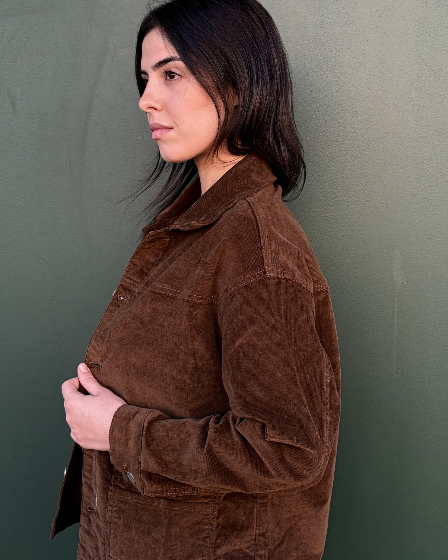 ROAM FREE BOX CORD JACKET CHOCOLATE