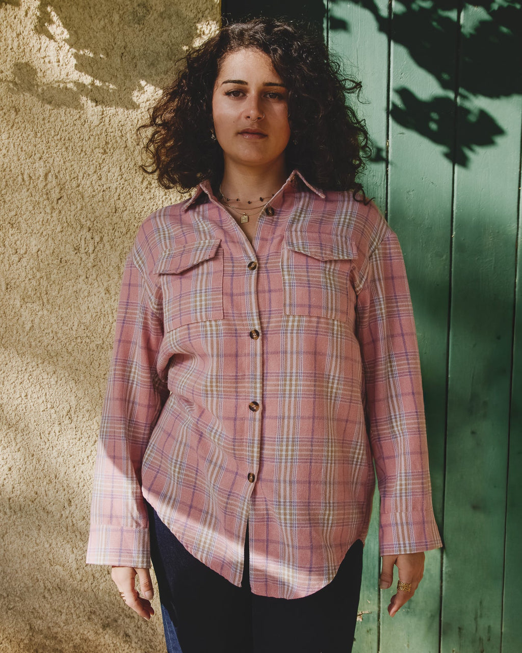 JOAN FLANNEL SHACKET PINK