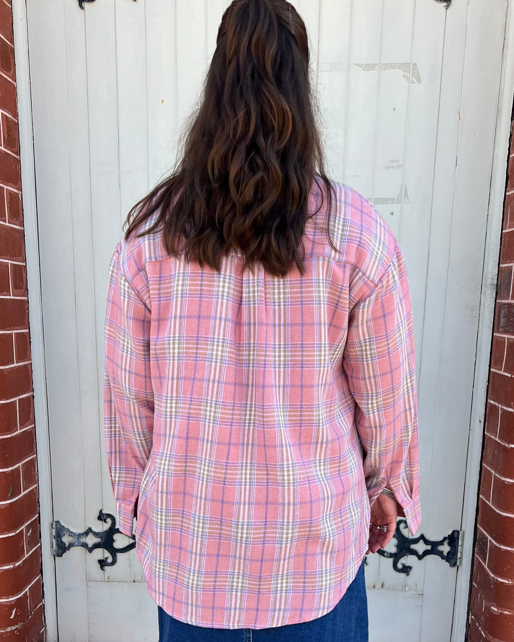 JOAN FLANNEL SHACKET PINK