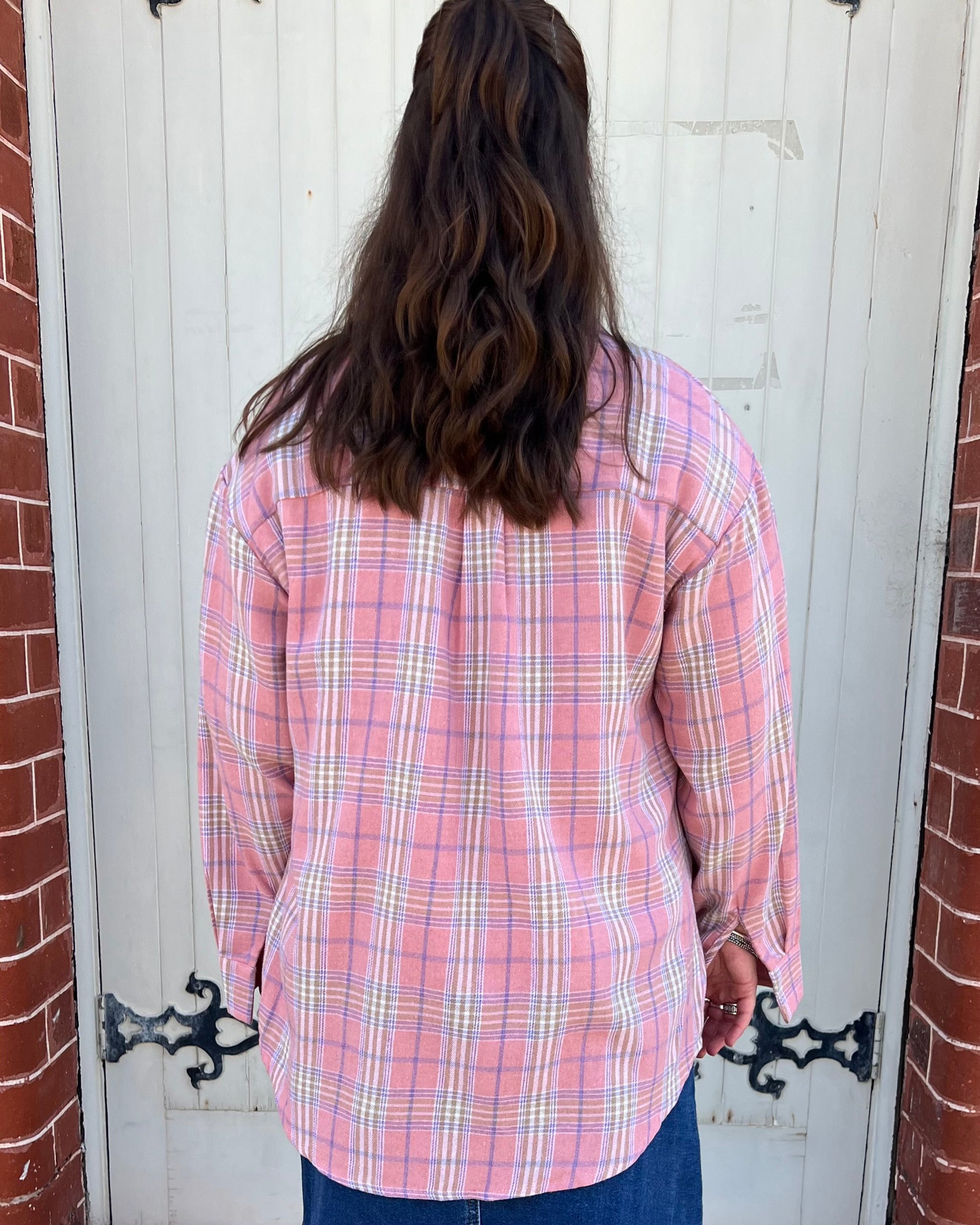 JOAN FLANNEL SHACKET PINK