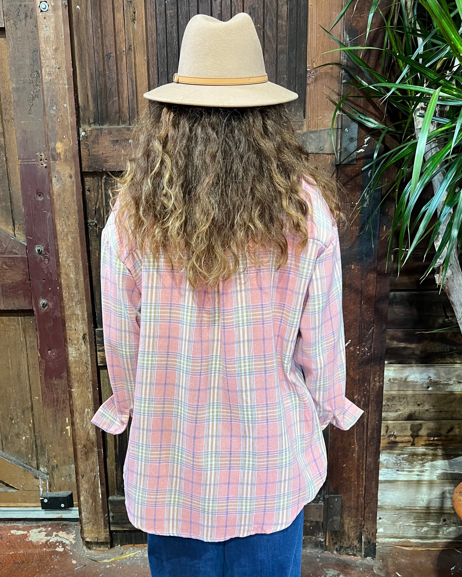 JOAN FLANNEL SHACKET PINK