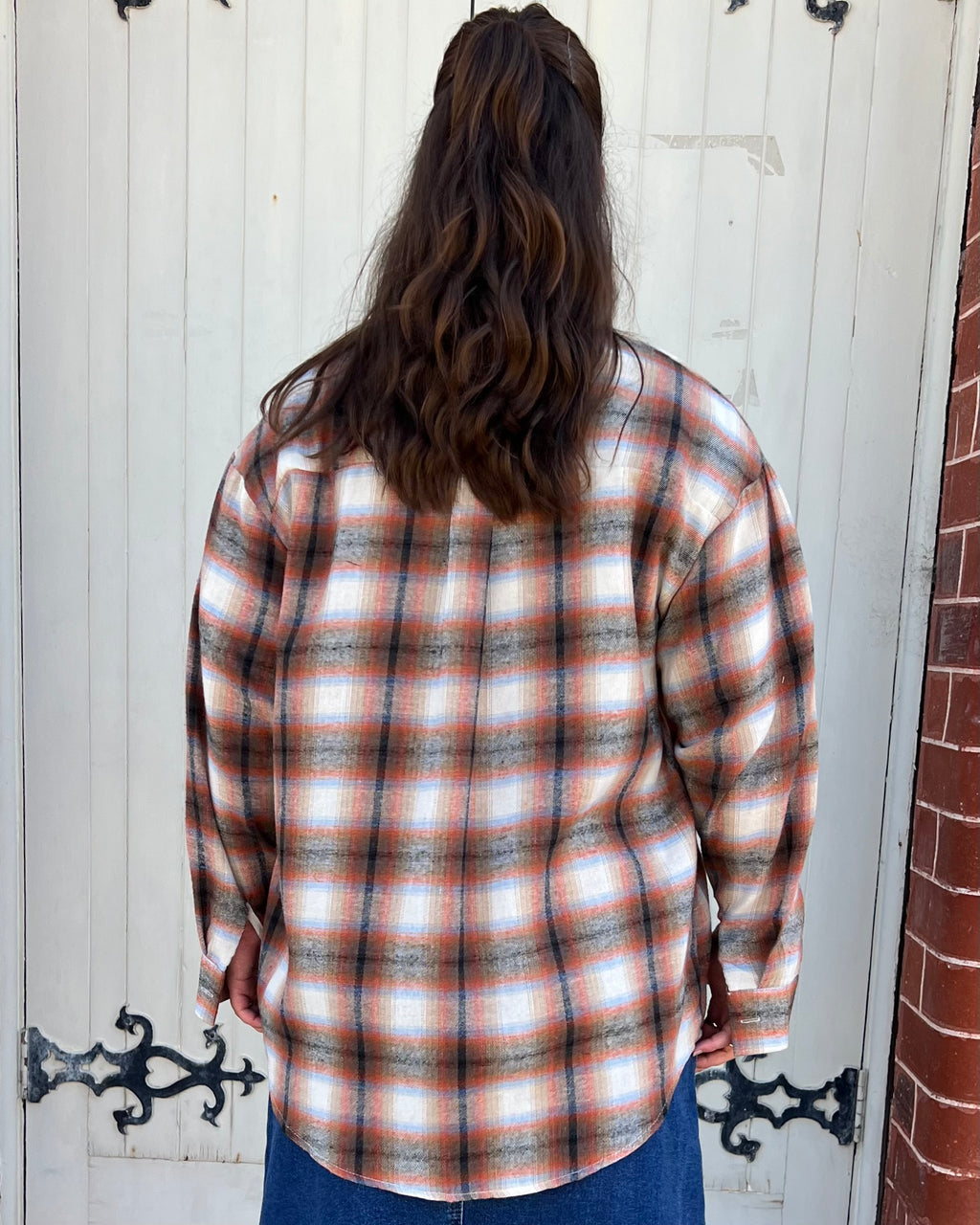 JOAN  FLANNEL SHACKET RUST