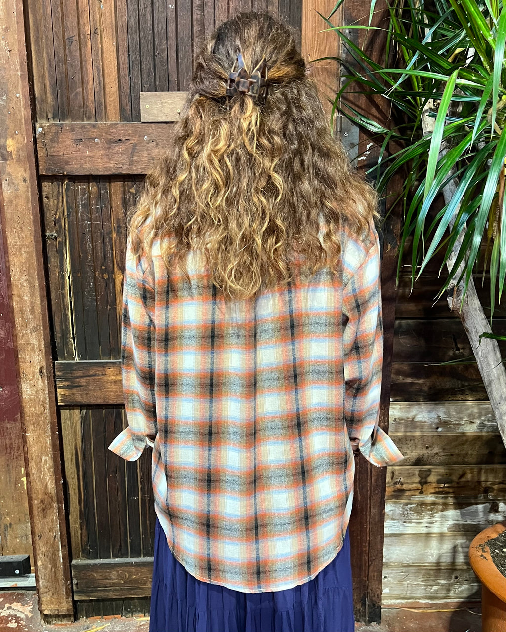 JOAN  FLANNEL SHACKET RUST