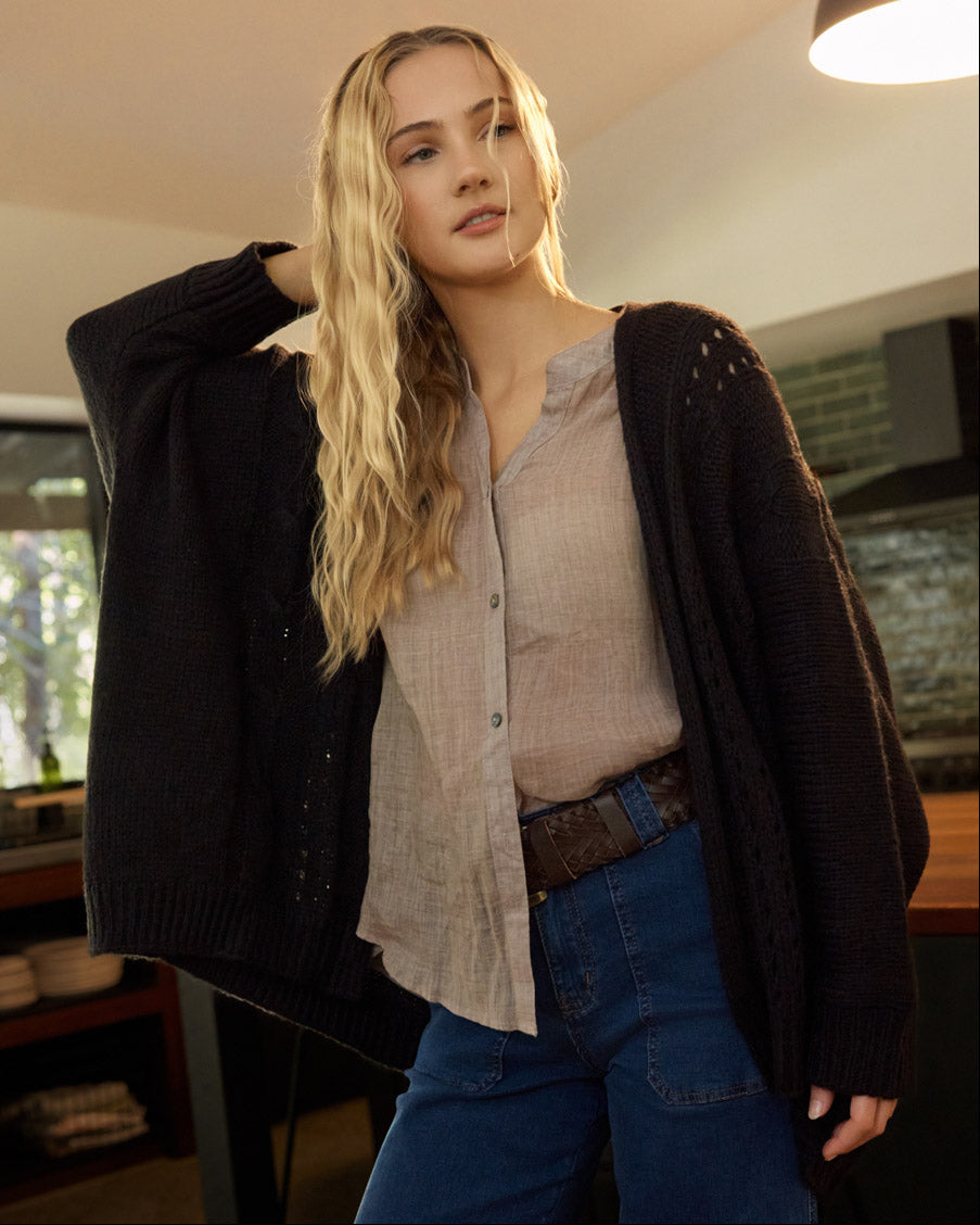 MILLY CARDIGAN BLACK