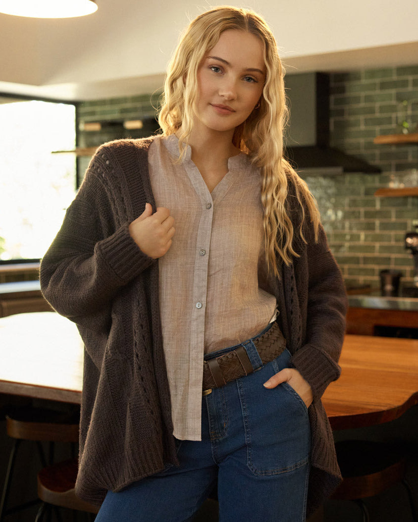 MILLY CARDIGAN CHOCOLATE