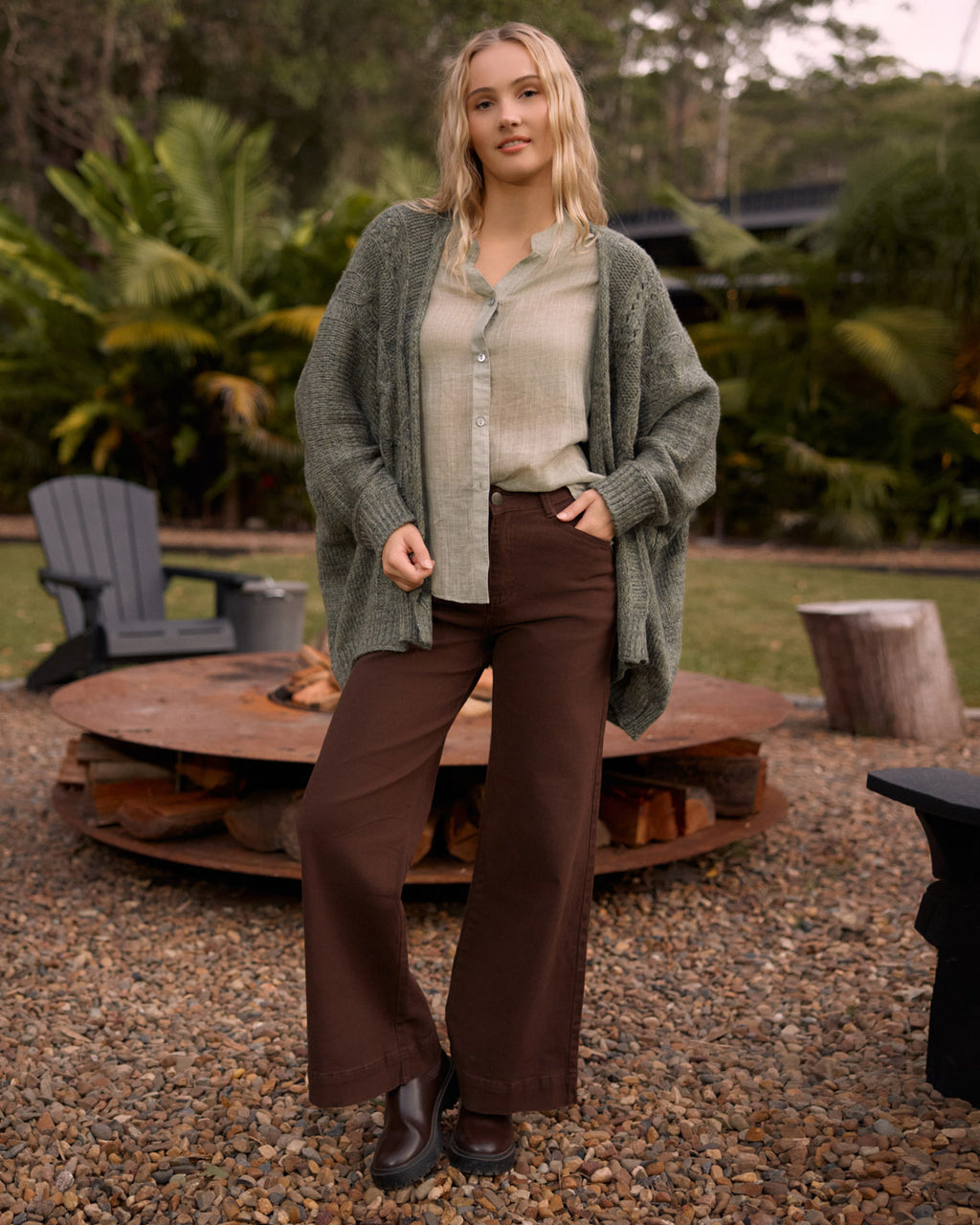 MILLY CARDIGAN MOSS
