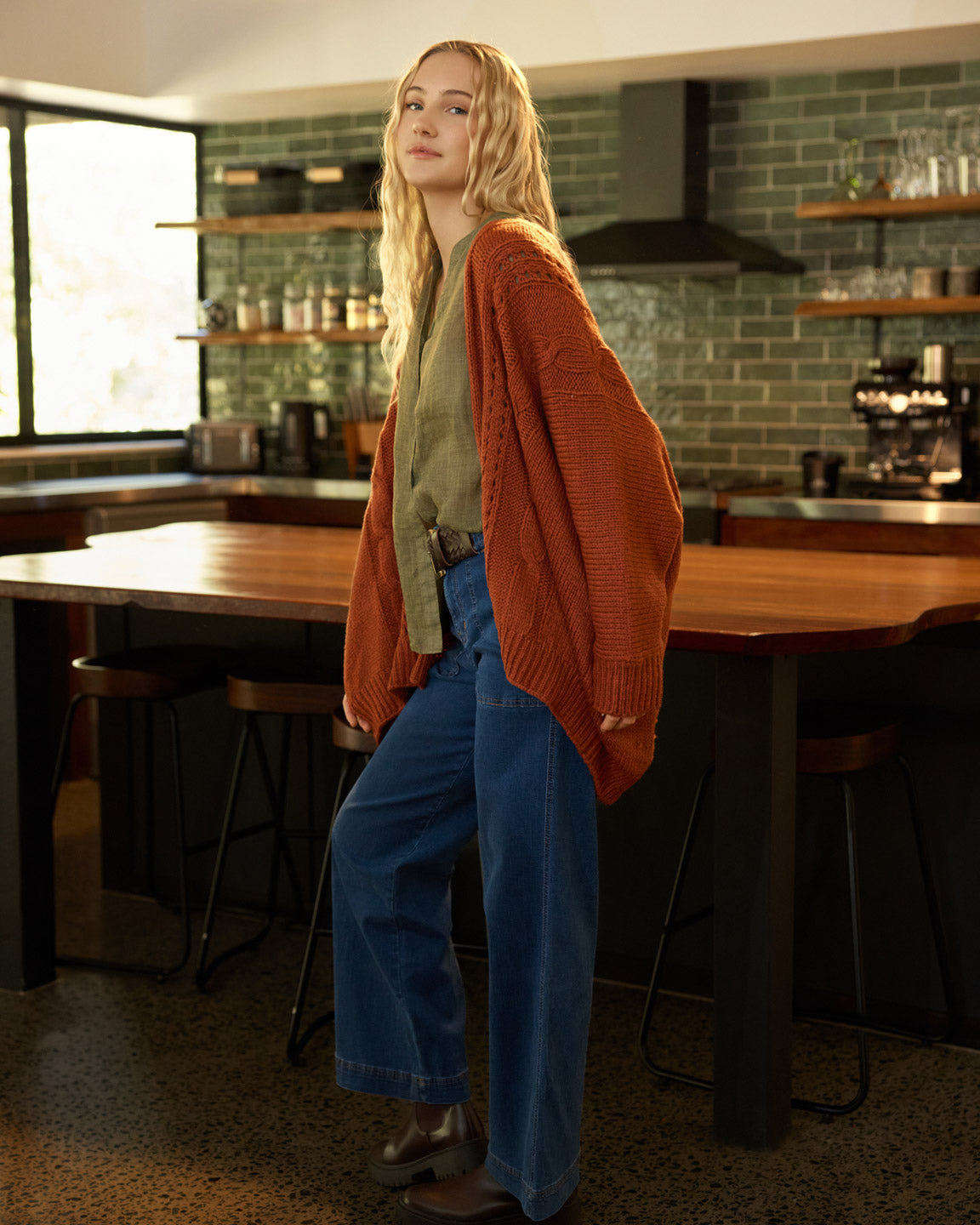 MILLY CARDIGAN RUST