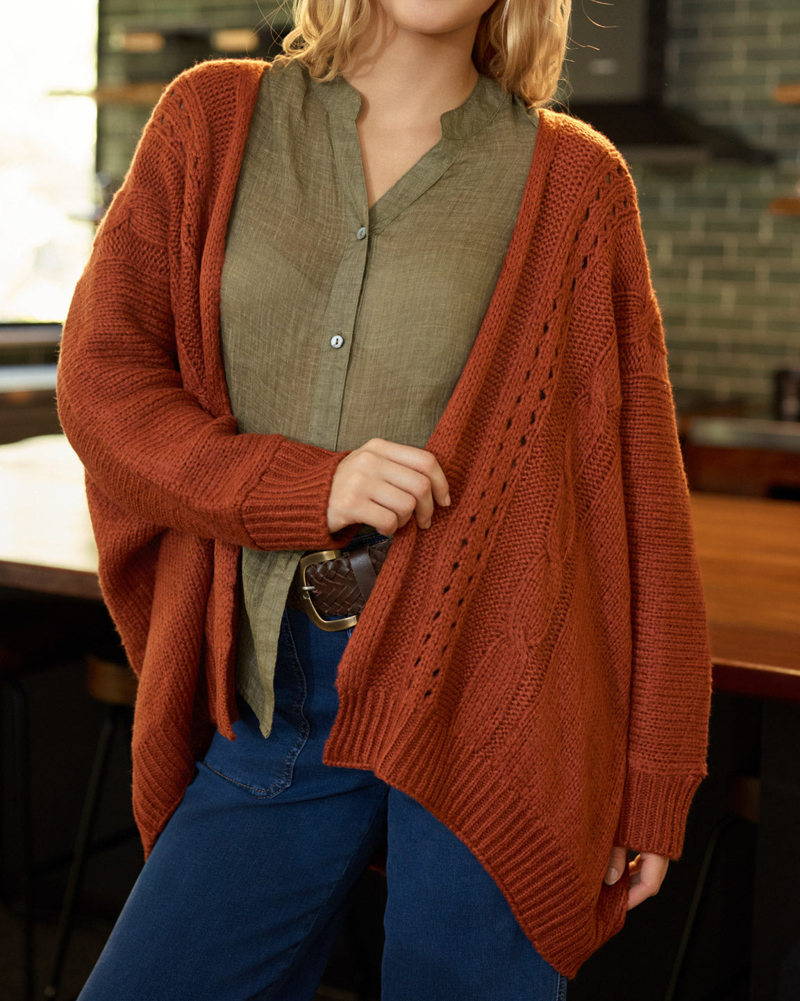 MILLY CARDIGAN RUST