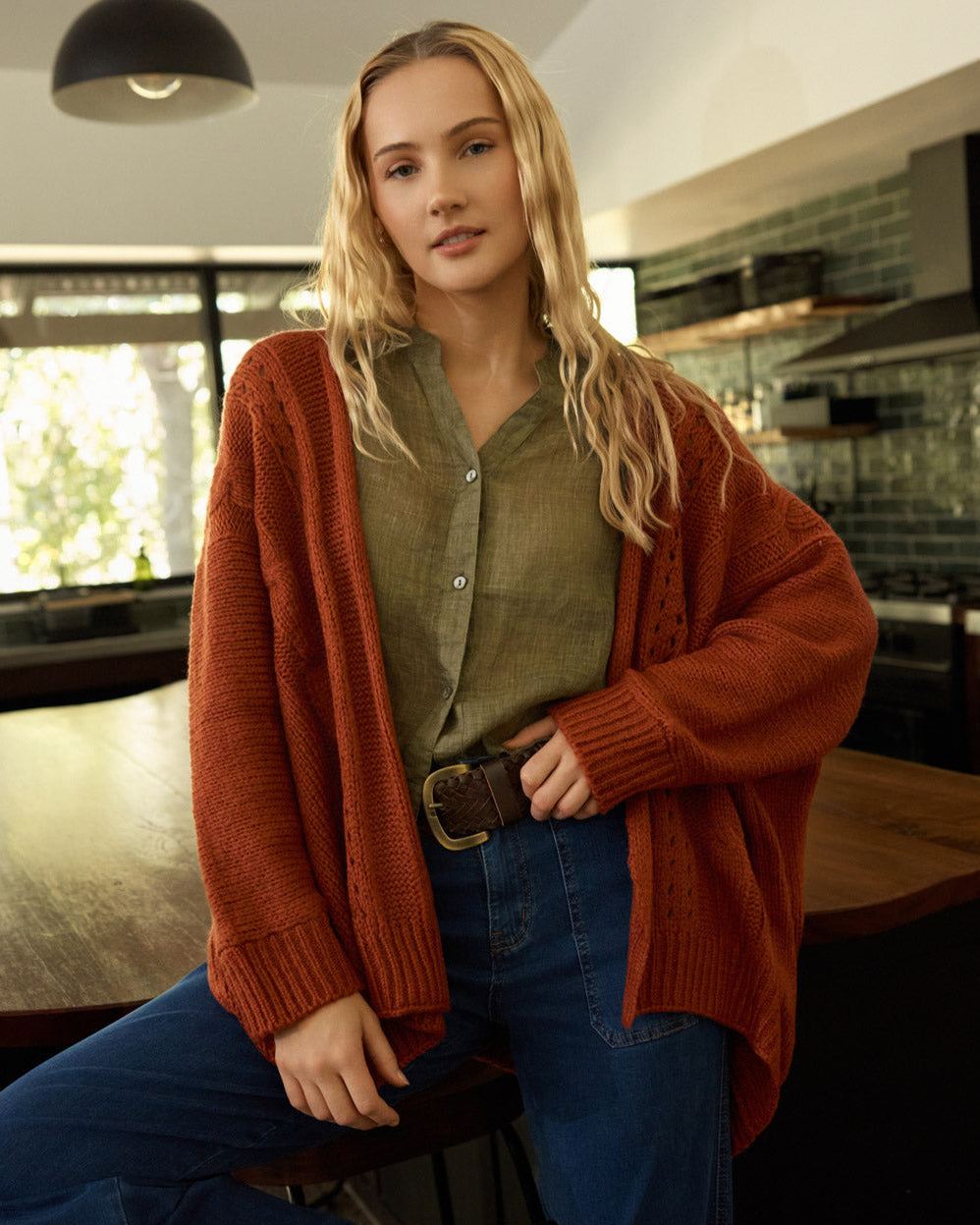 MILLY CARDIGAN RUST