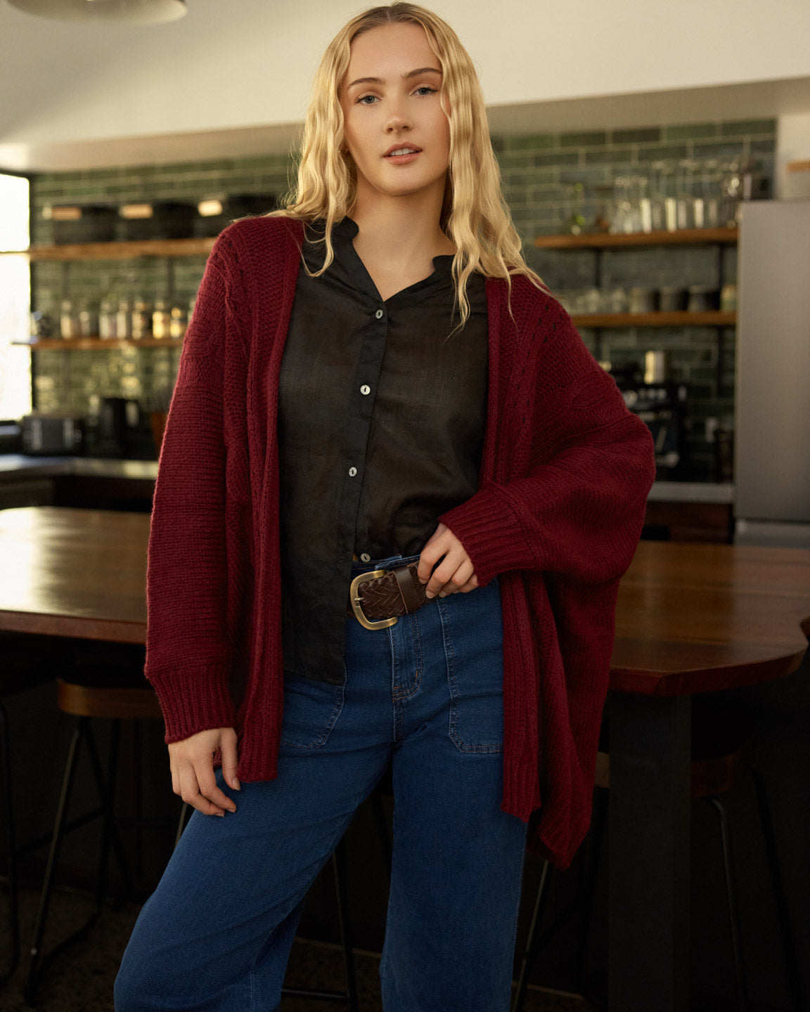 MILLY CARDIGAN WINE