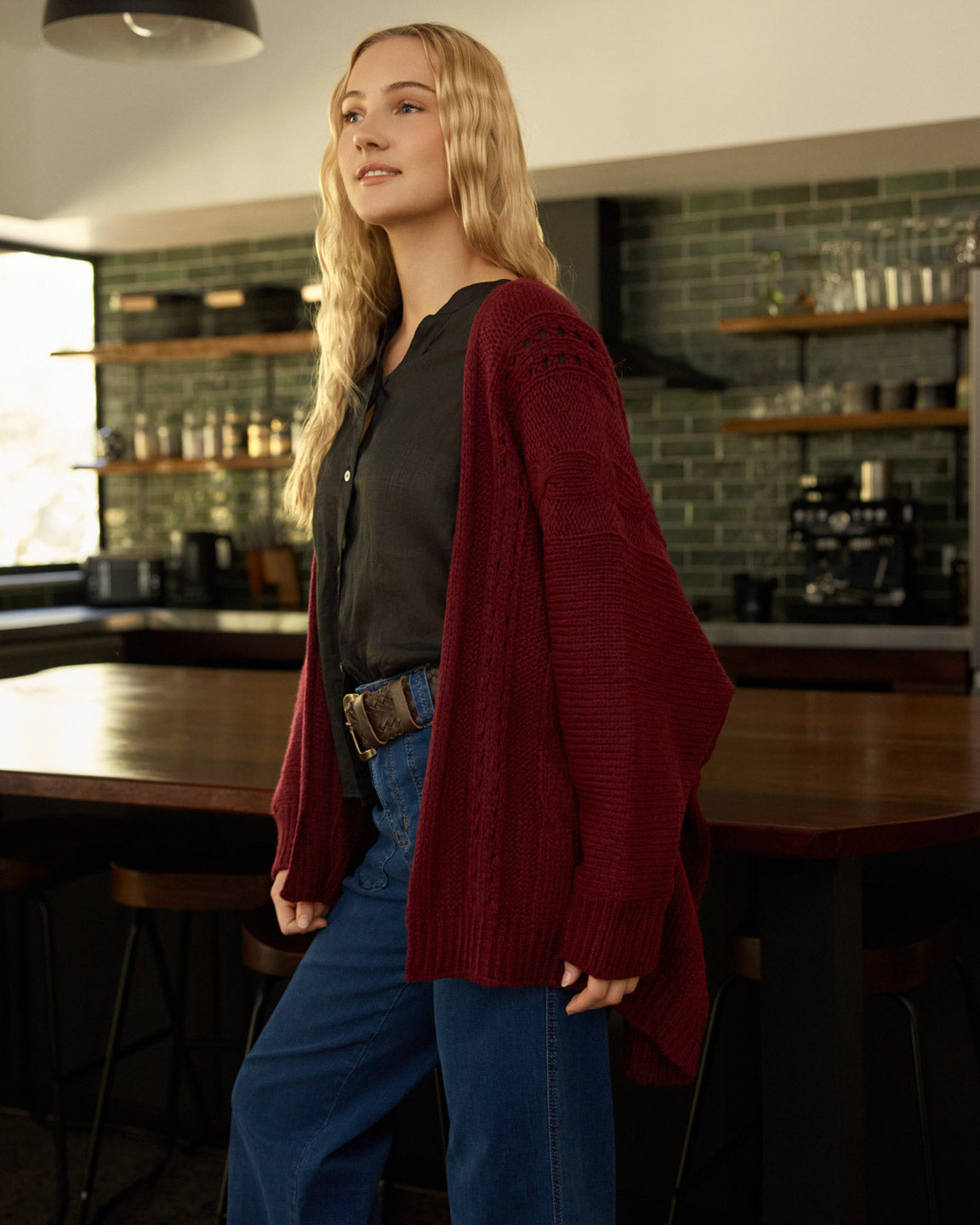 MILLY CARDIGAN WINE