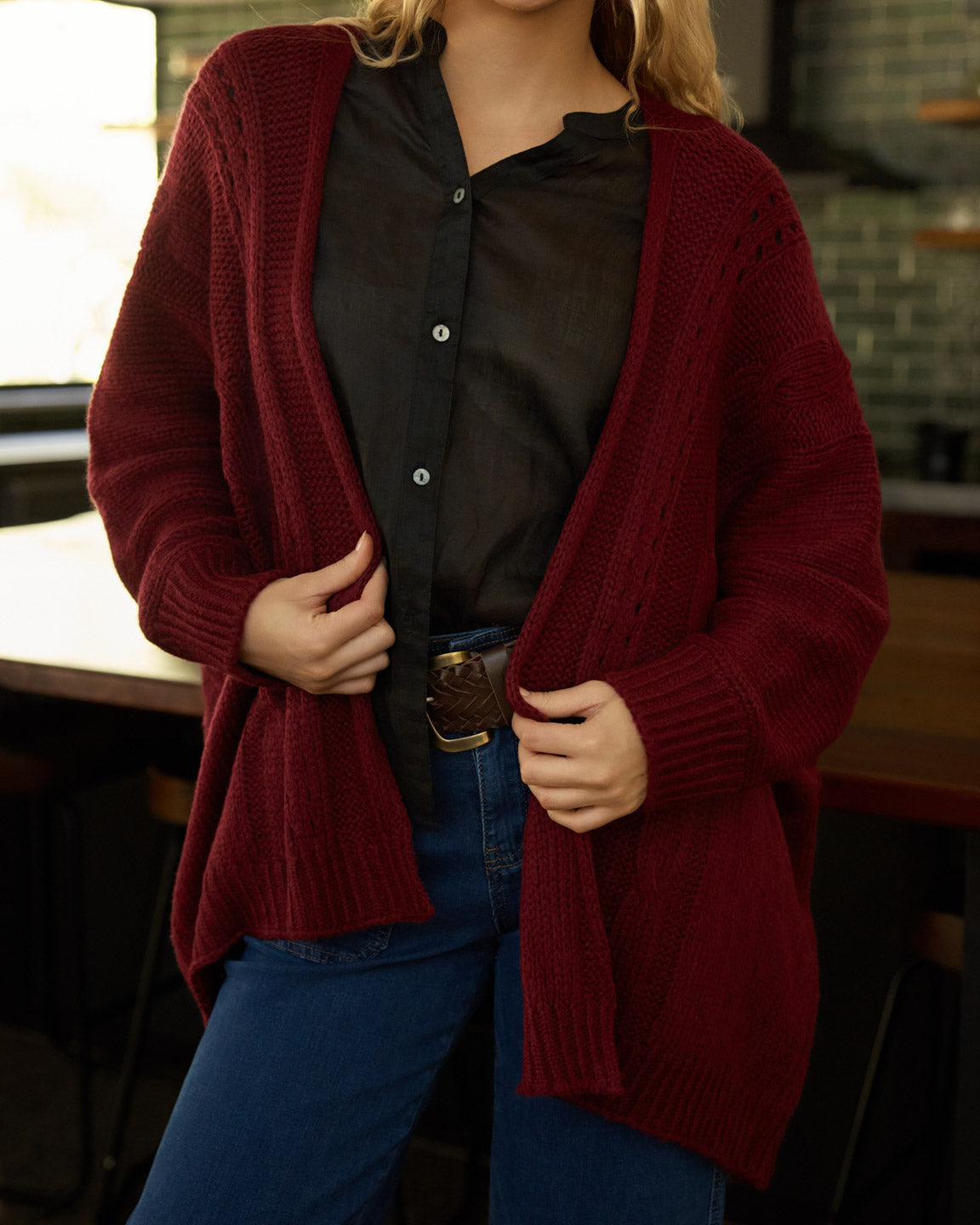 MILLY CARDIGAN WINE