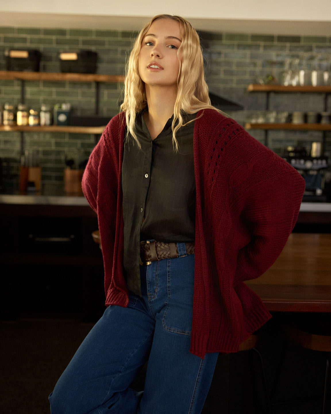 MILLY CARDIGAN WINE