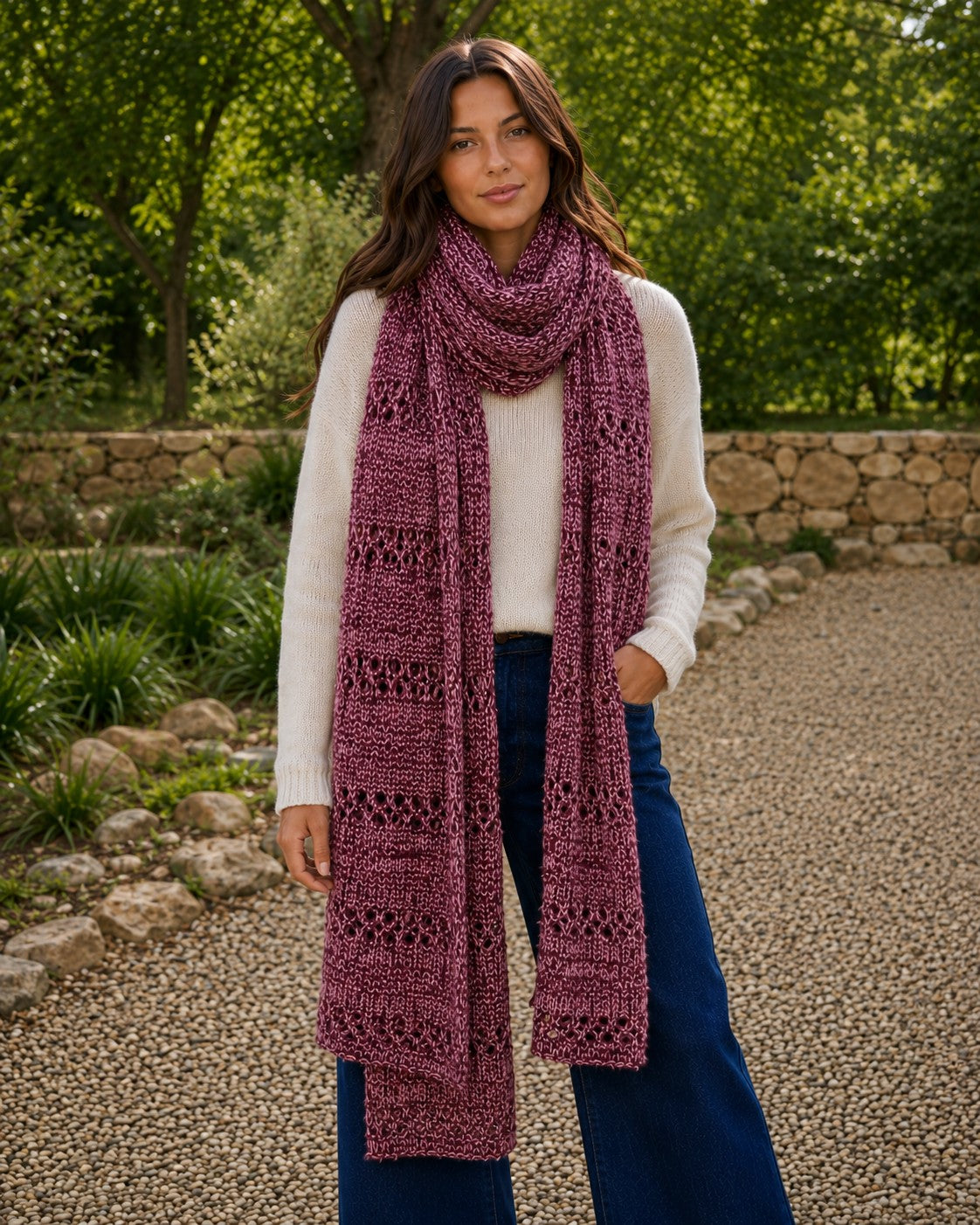 NEVA SCARF BERRY