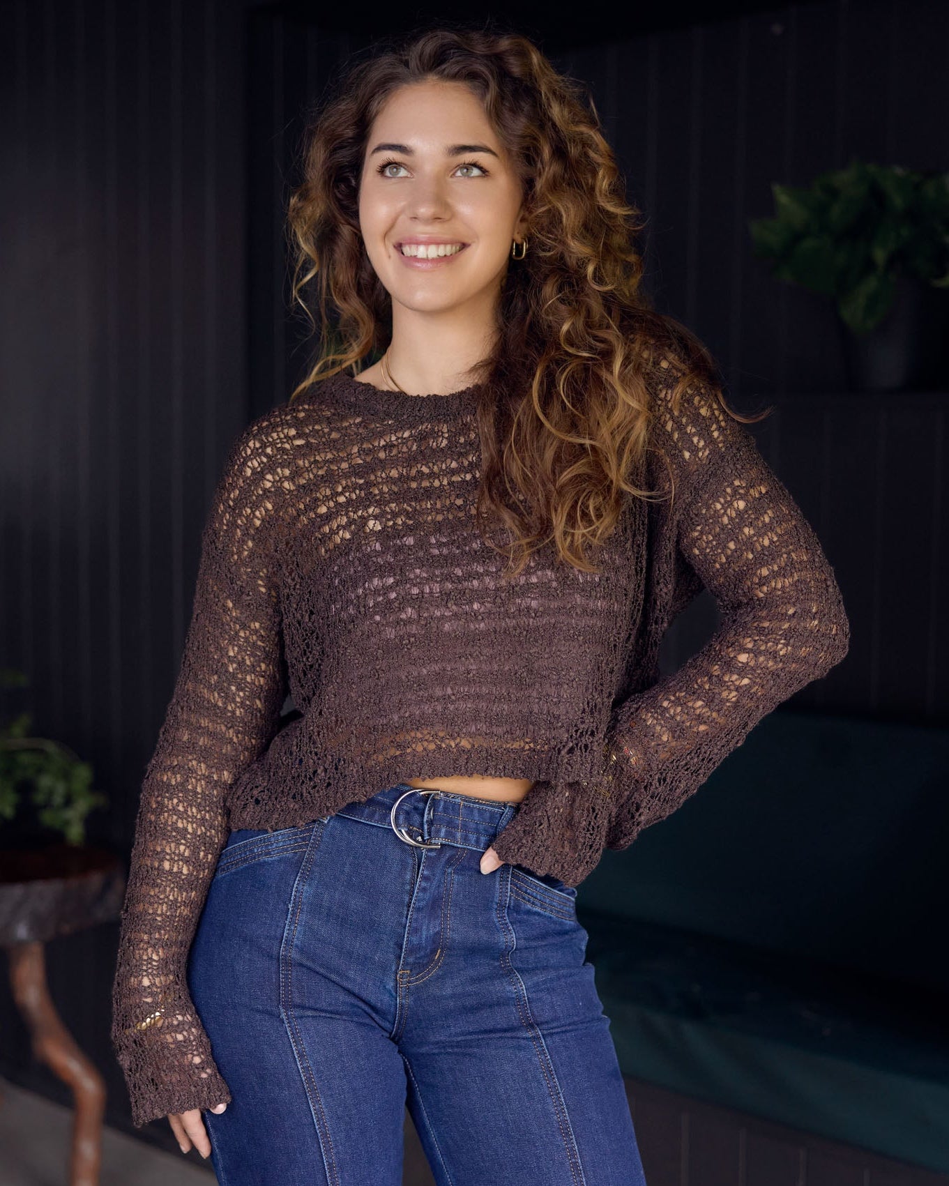 LIVIA TOP BROWN