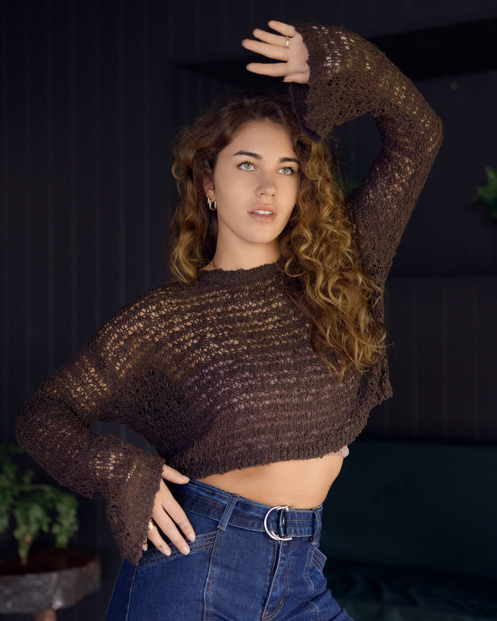 LIVIA TOP BROWN