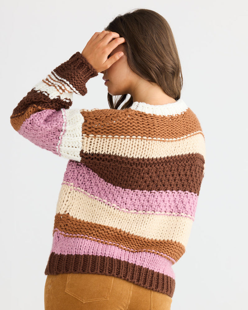 HUDSON KNIT BROWN MULTI