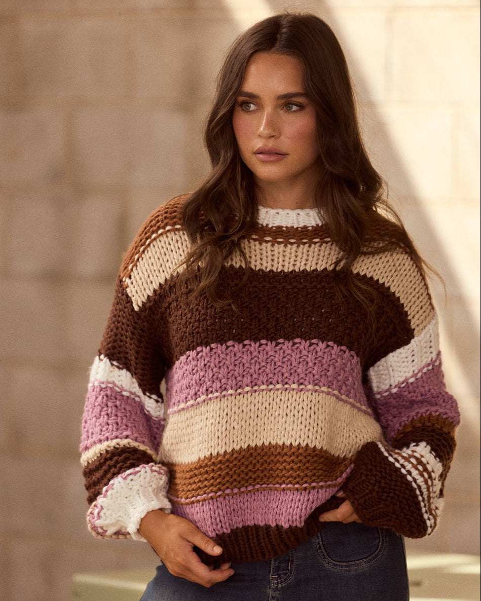 HUDSON KNIT BROWN MULTI