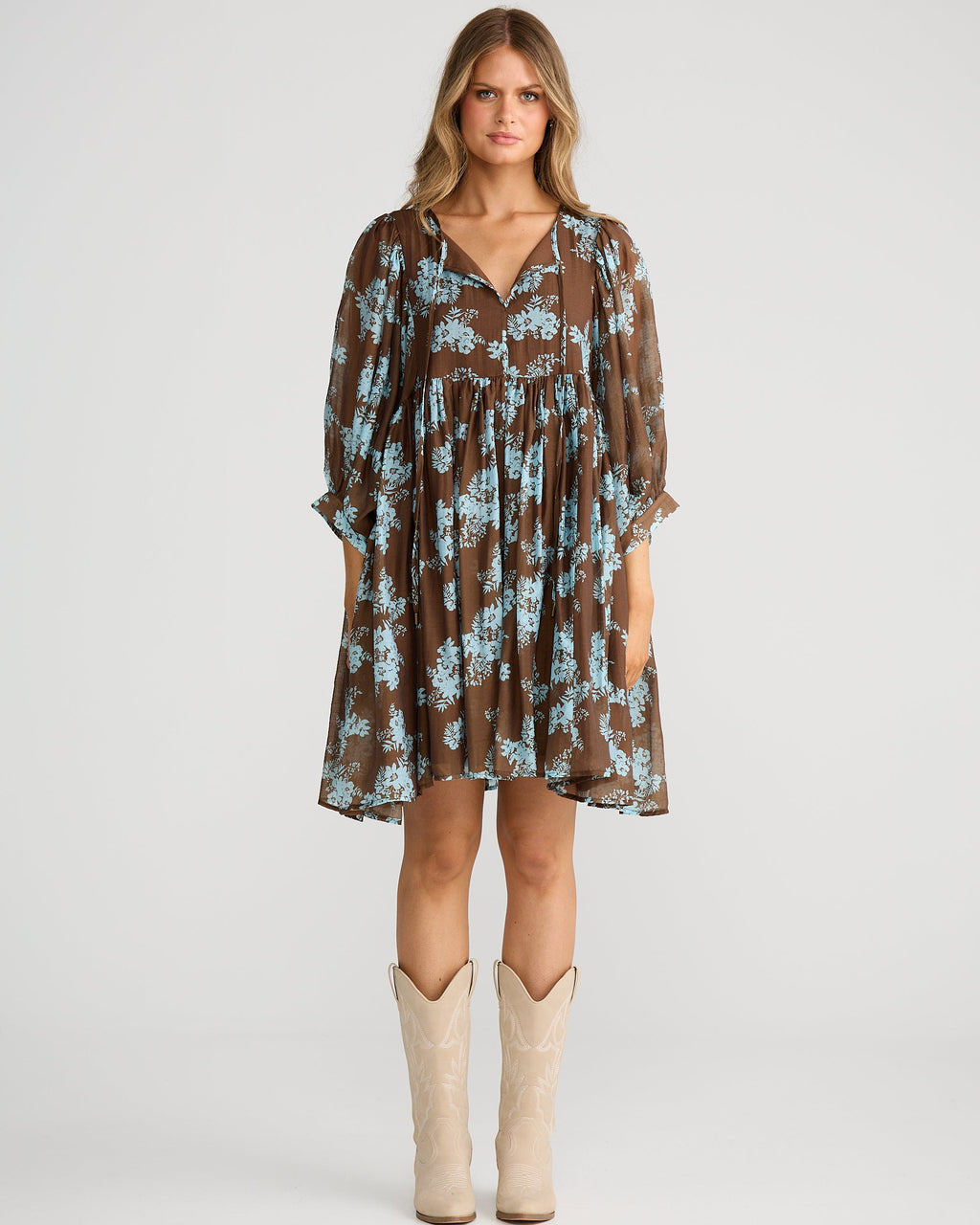 WISTERIA MINI DRESS MISTFLOWER