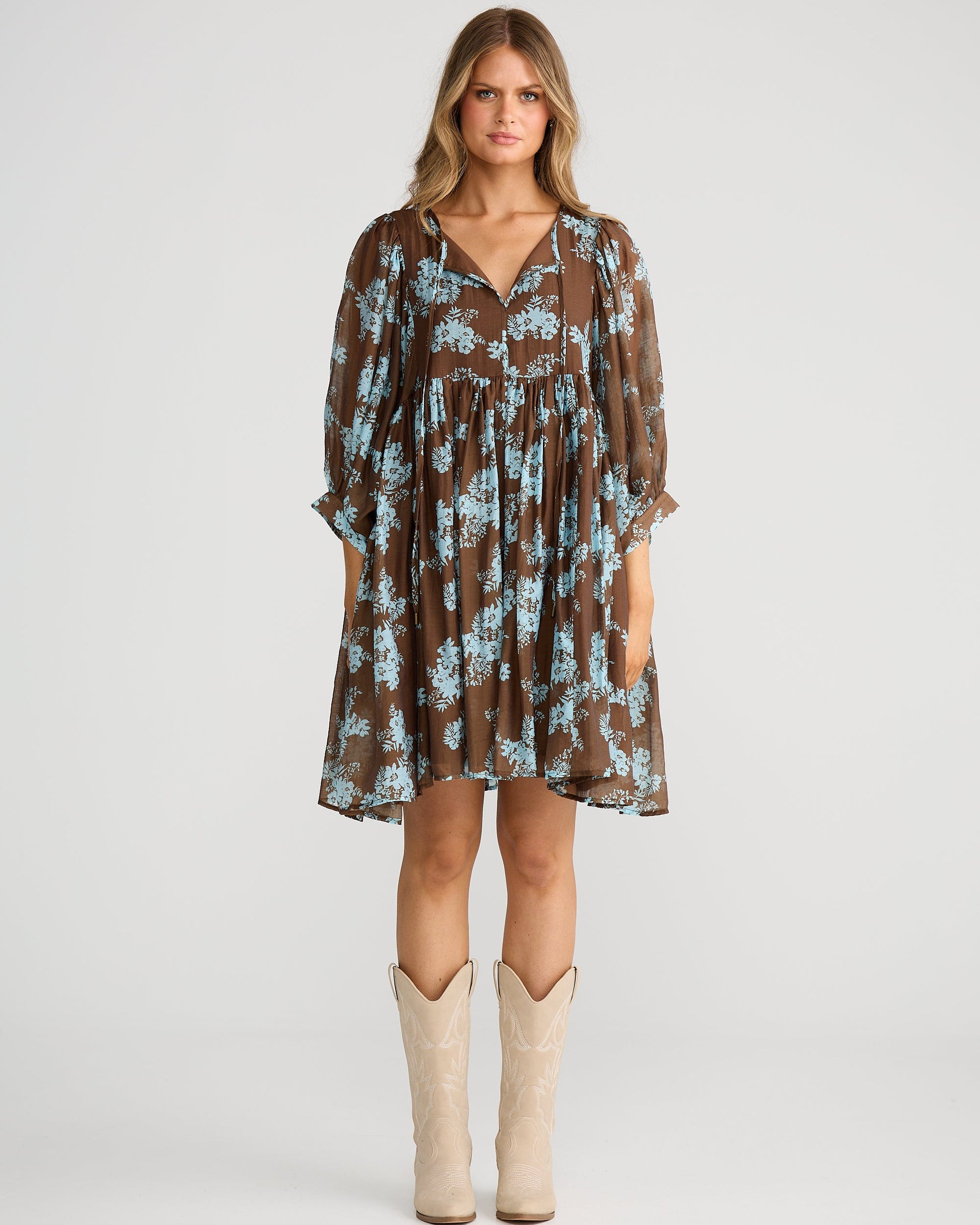 WISTERIA MINI DRESS MISTFLOWER