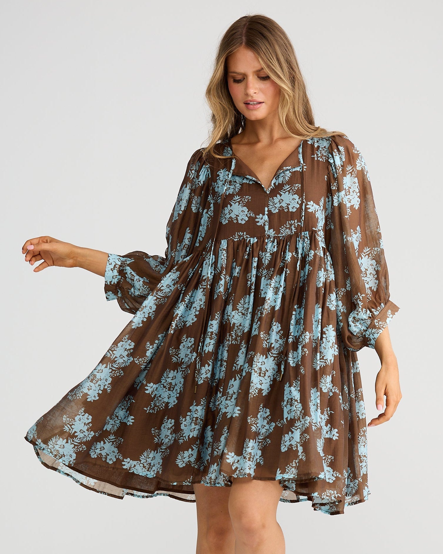 WISTERIA MINI DRESS MISTFLOWER