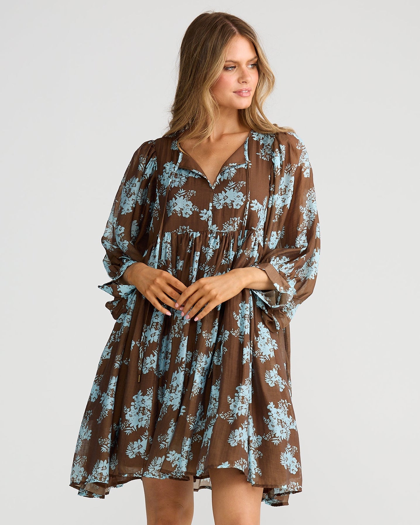 WISTERIA MINI DRESS MISTFLOWER