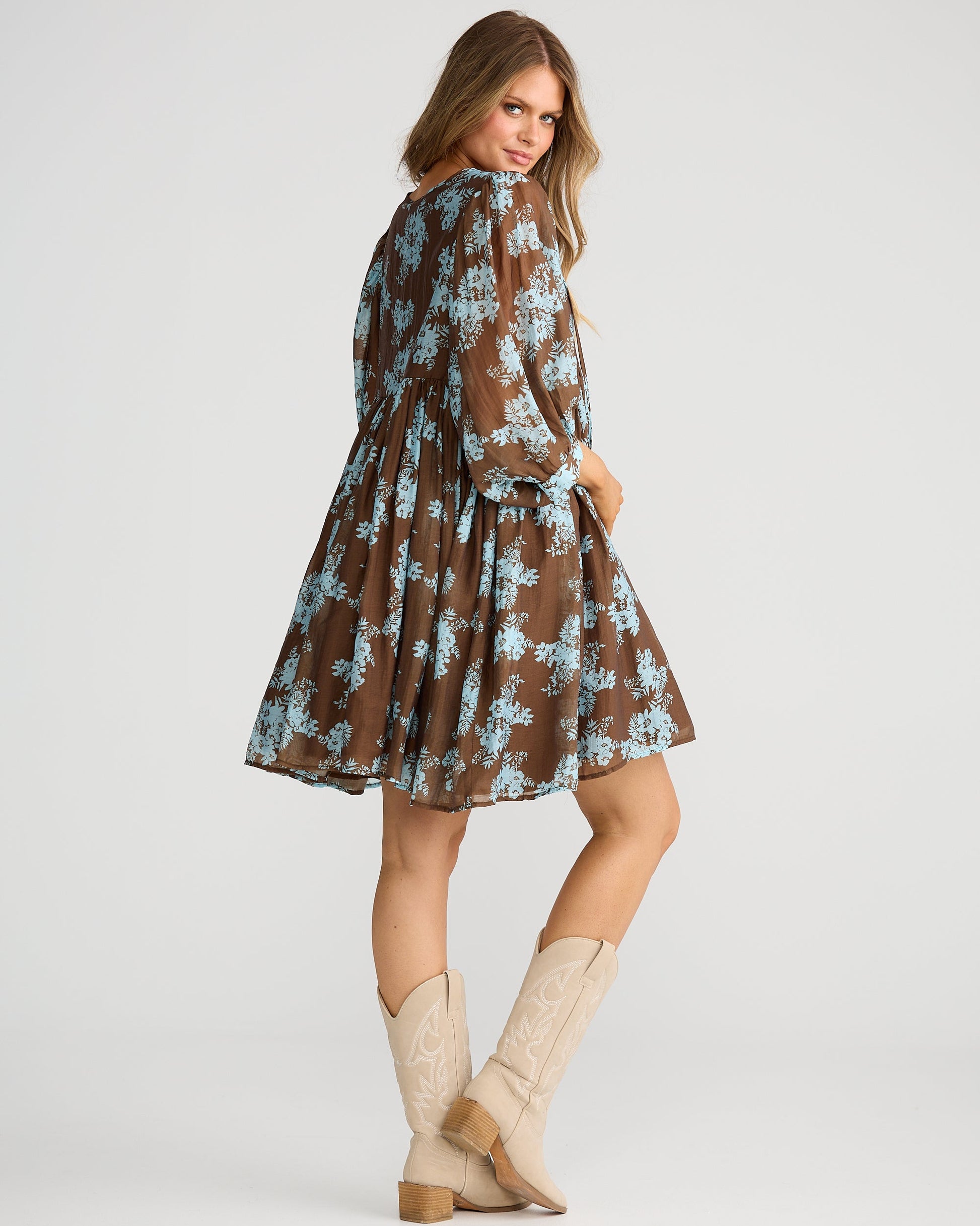 WISTERIA MINI DRESS MISTFLOWER