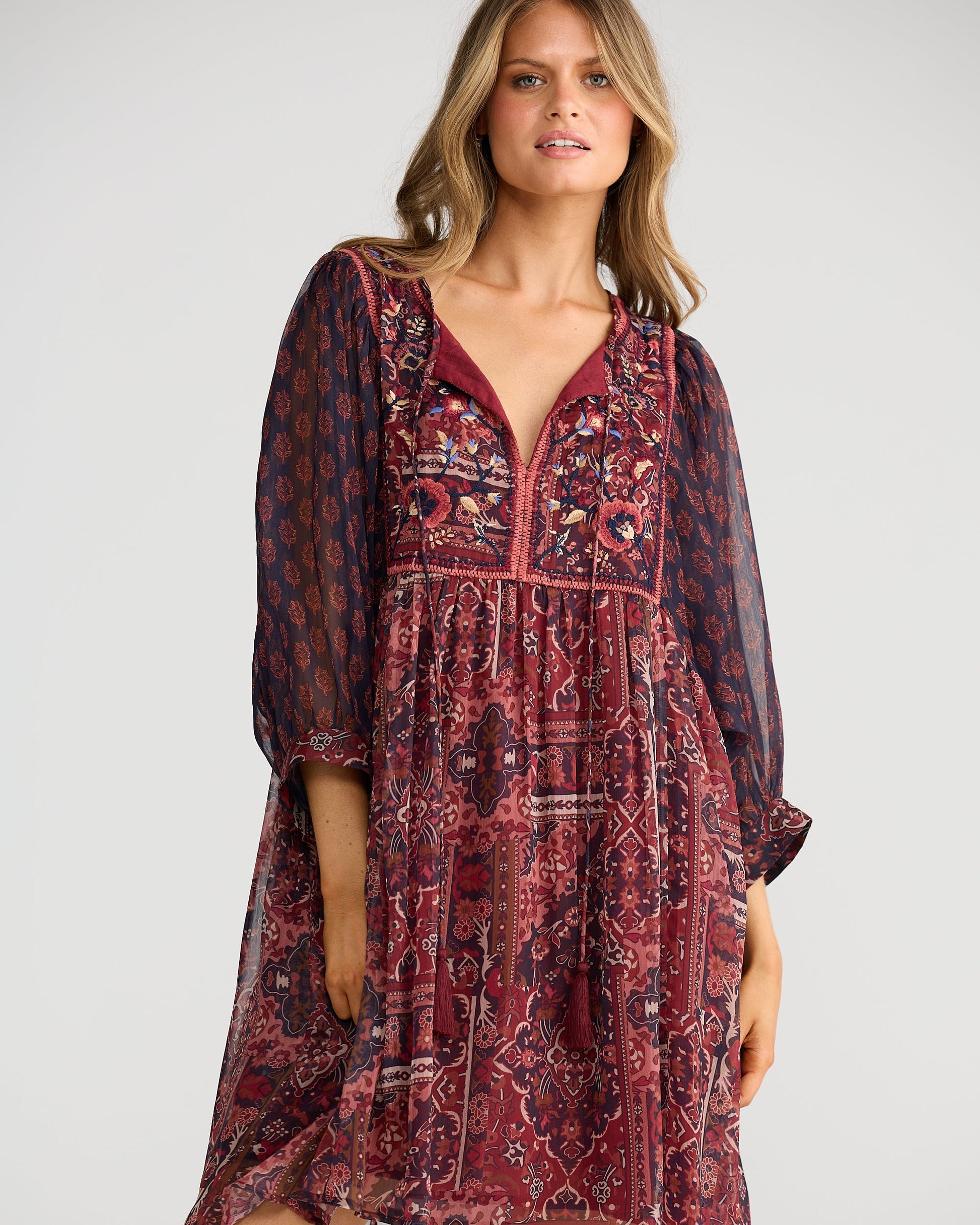 WISTERIA MINI DRESS MYSTIC WEAVE