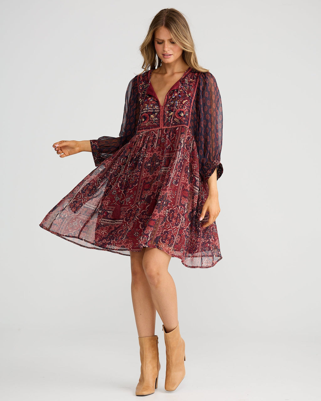 WISTERIA MINI DRESS MYSTIC WEAVE