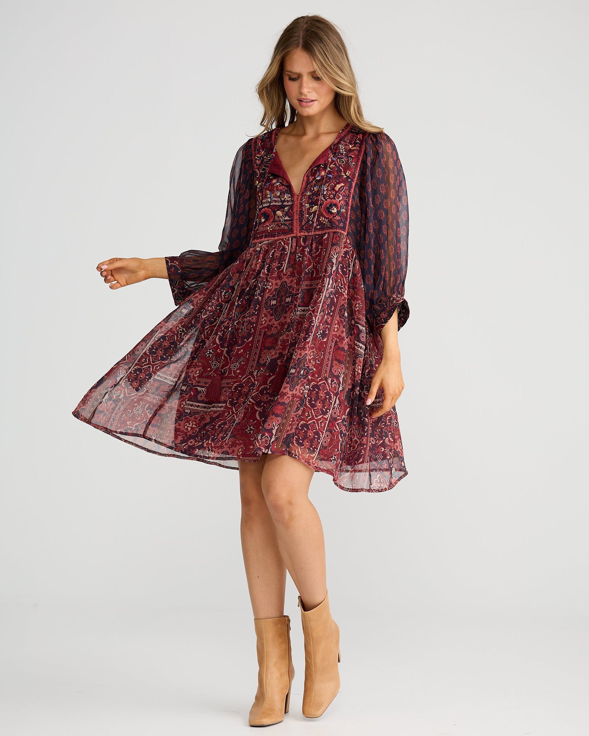 WISTERIA MINI DRESS MYSTIC WEAVE