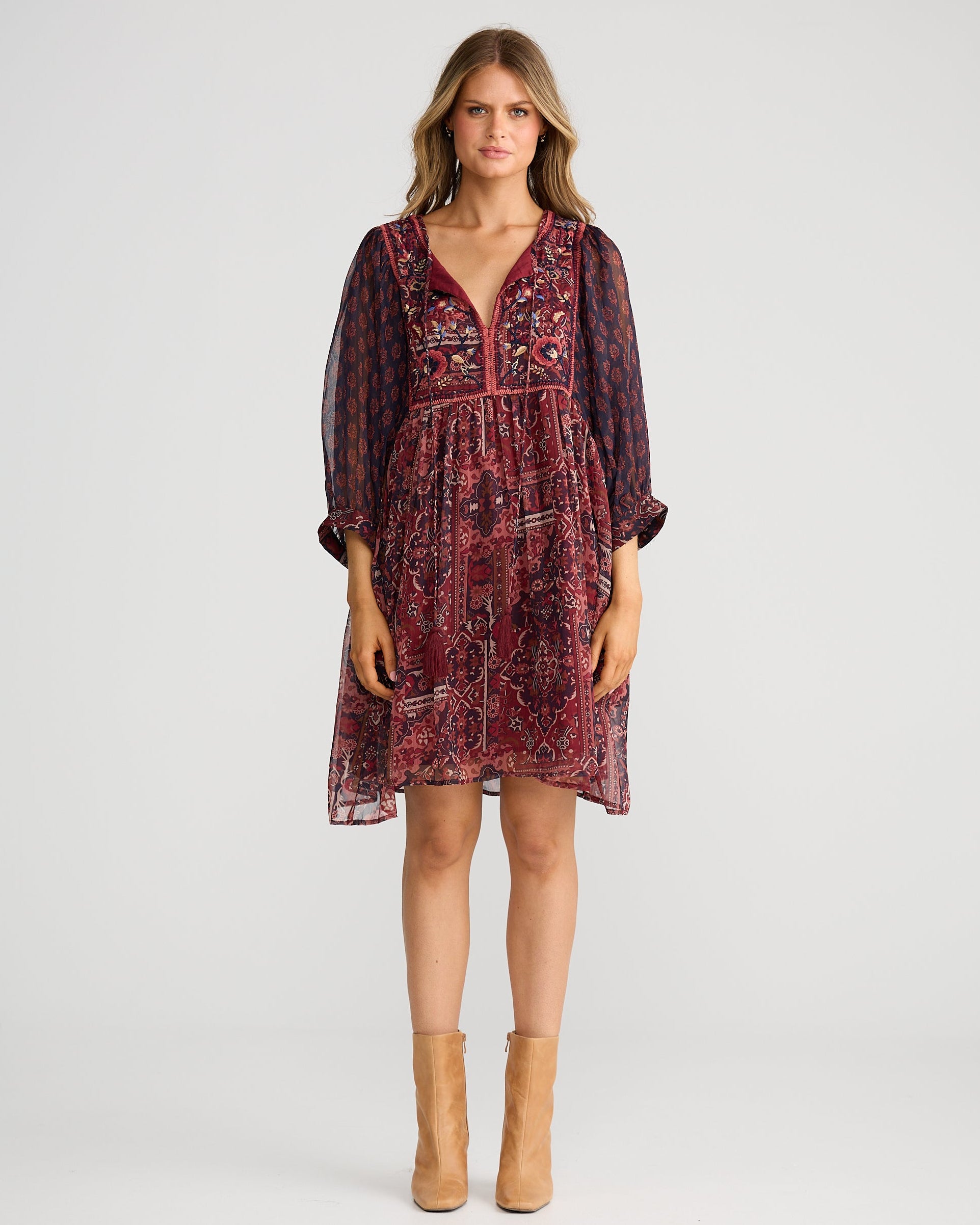 WISTERIA MINI DRESS MYSTIC WEAVE