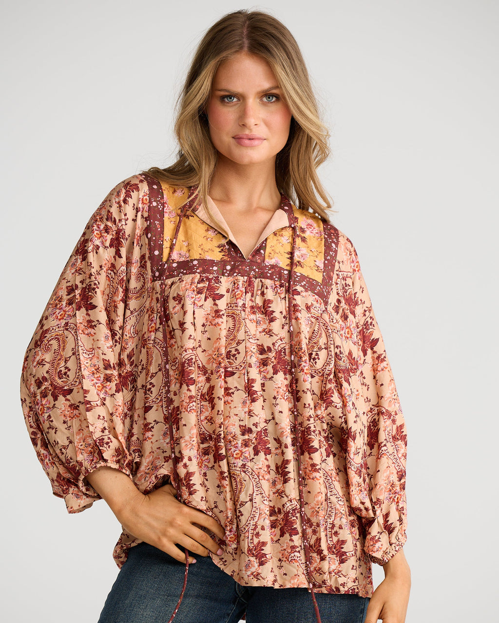 ISLA TOP BEIGE WILDFLOWER
