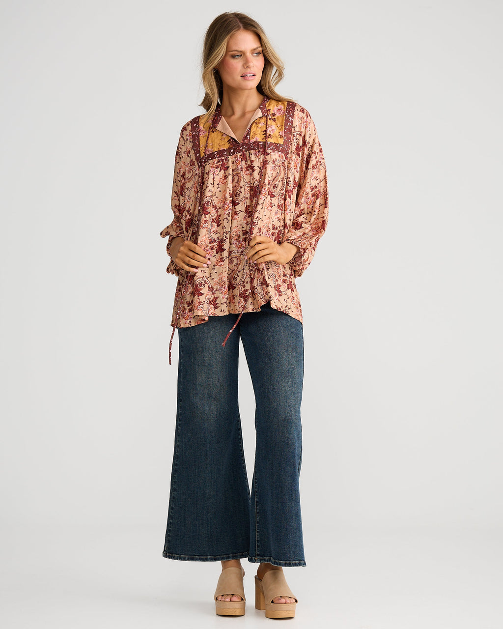 ISLA TOP BEIGE WILDFLOWER